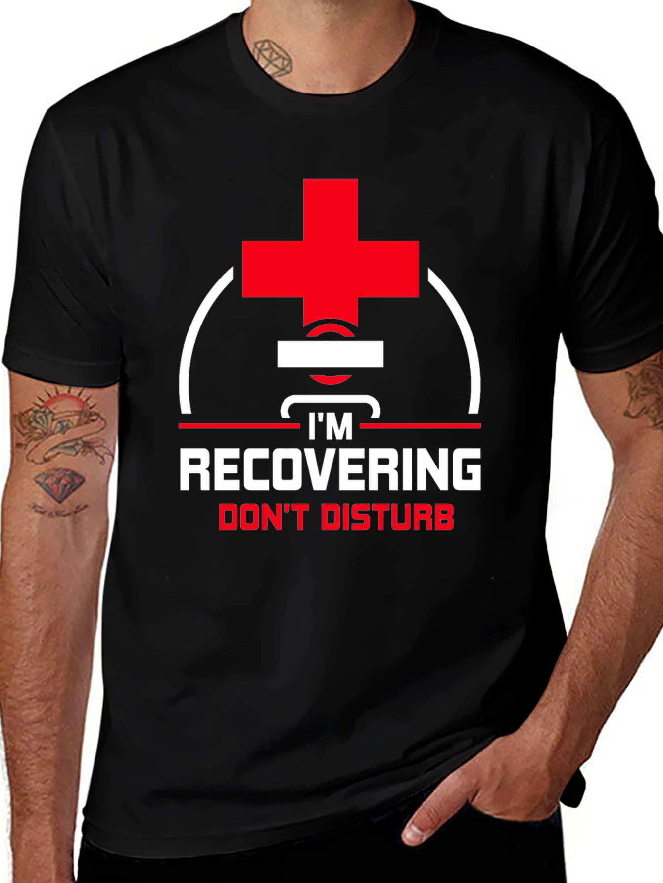 Variant 2 of Recovering Don't Disturb Graphic T-Shirt