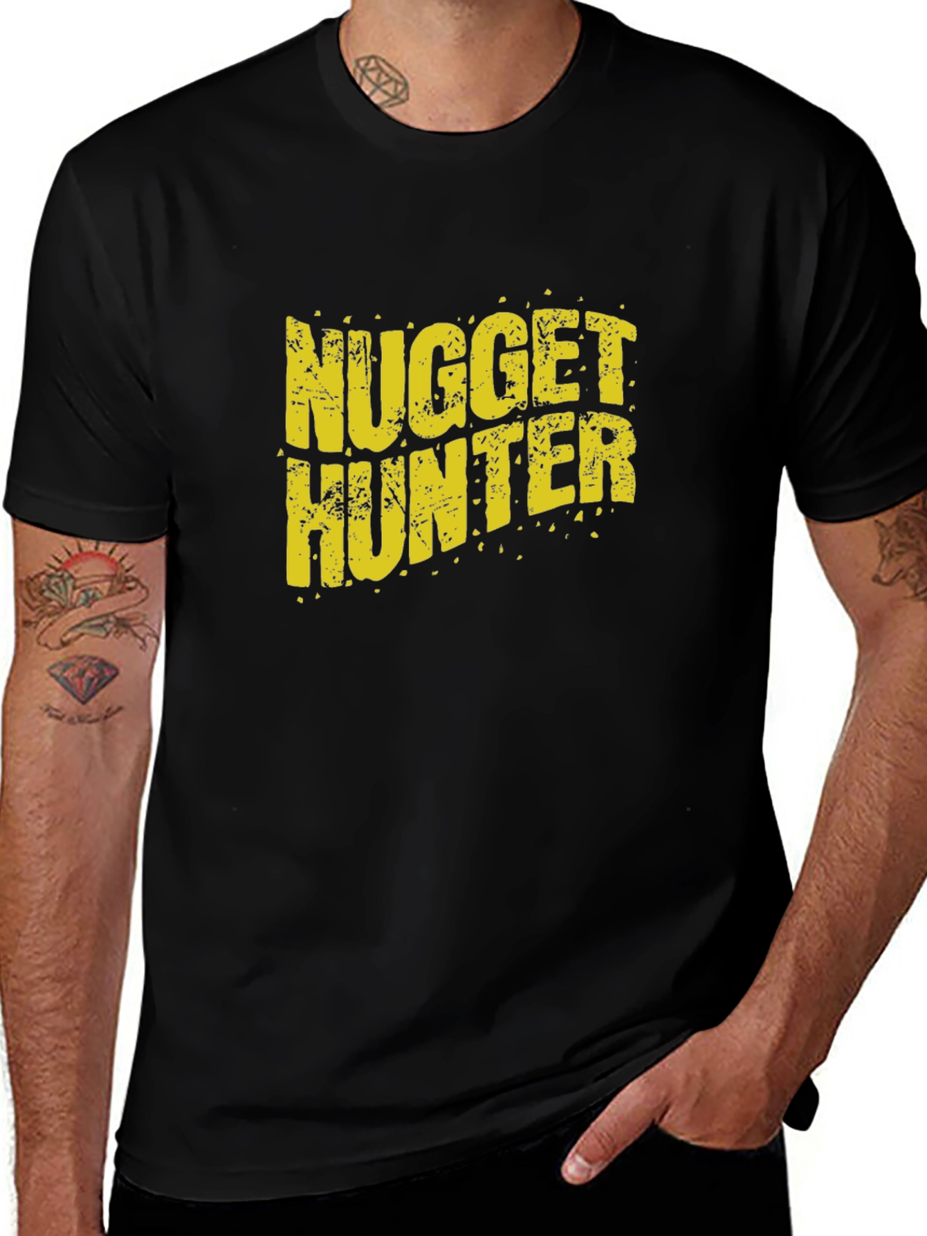 Variant 9 of Nugget Hunter Graphic Tee - Black T-Shirt