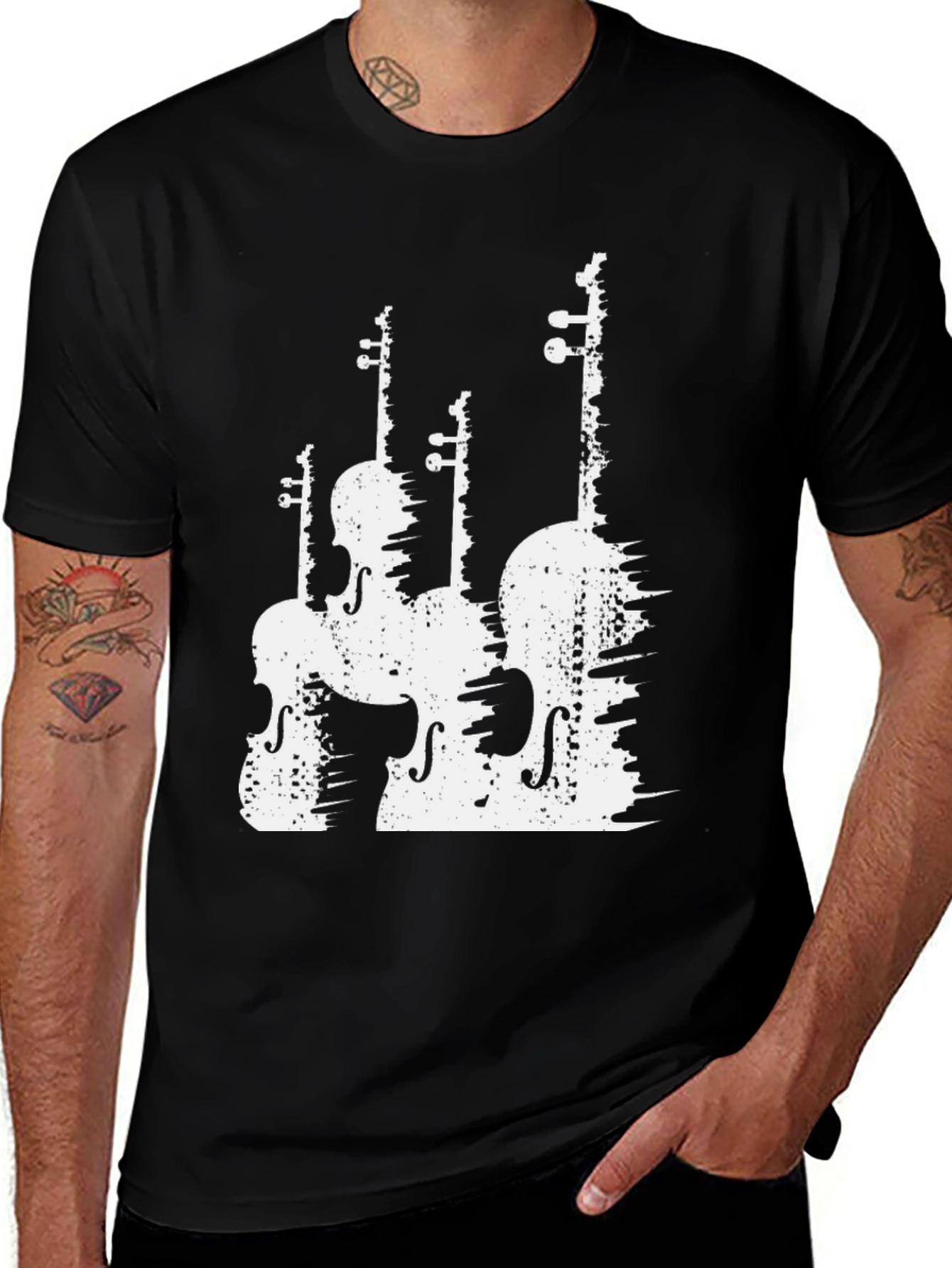 Variant 22 of Violin Graphic T-Shirt - Music Lover Tee