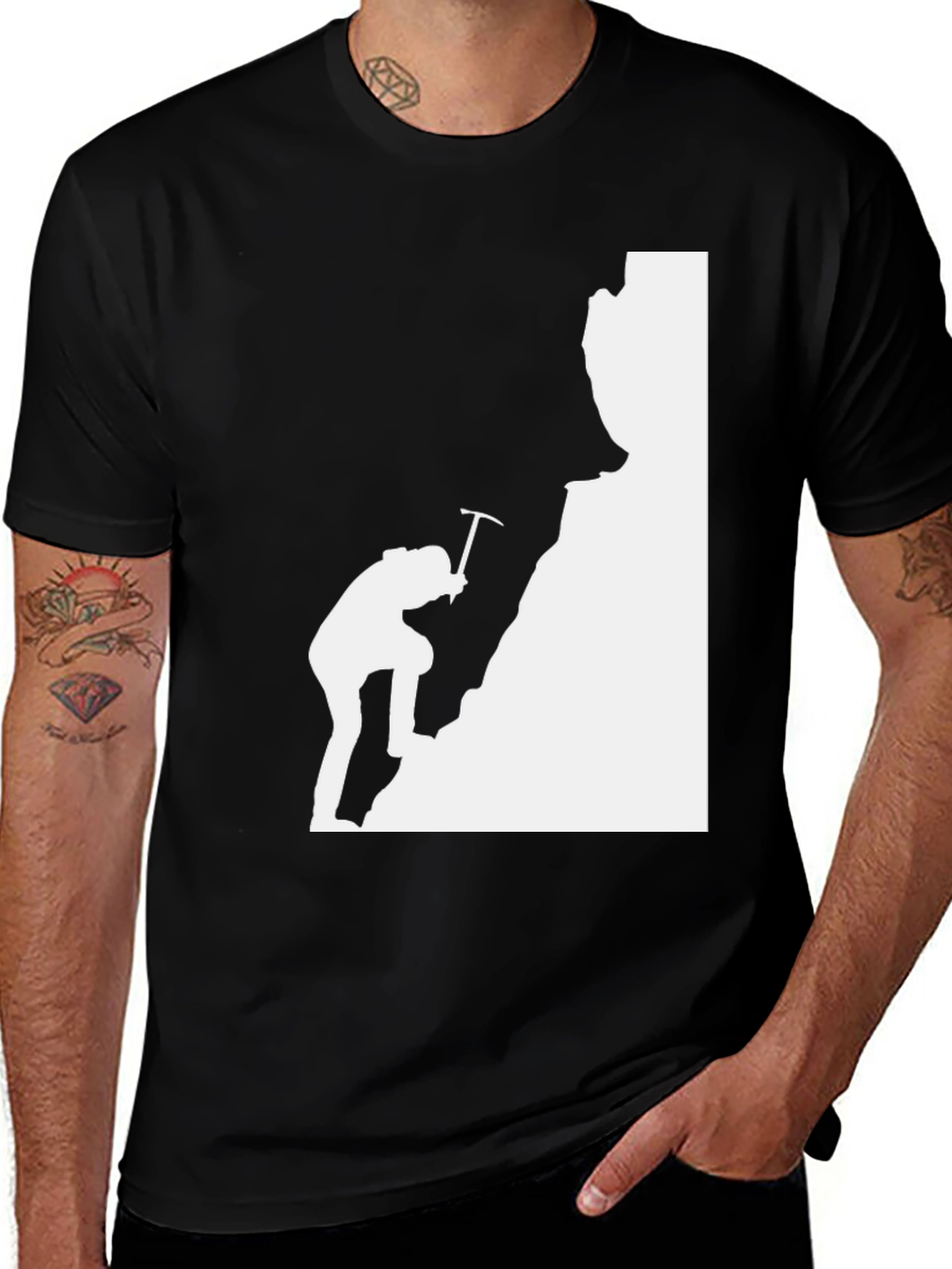 Variant 15 of Black Climbing T-Shirt: Conquer Your Style!