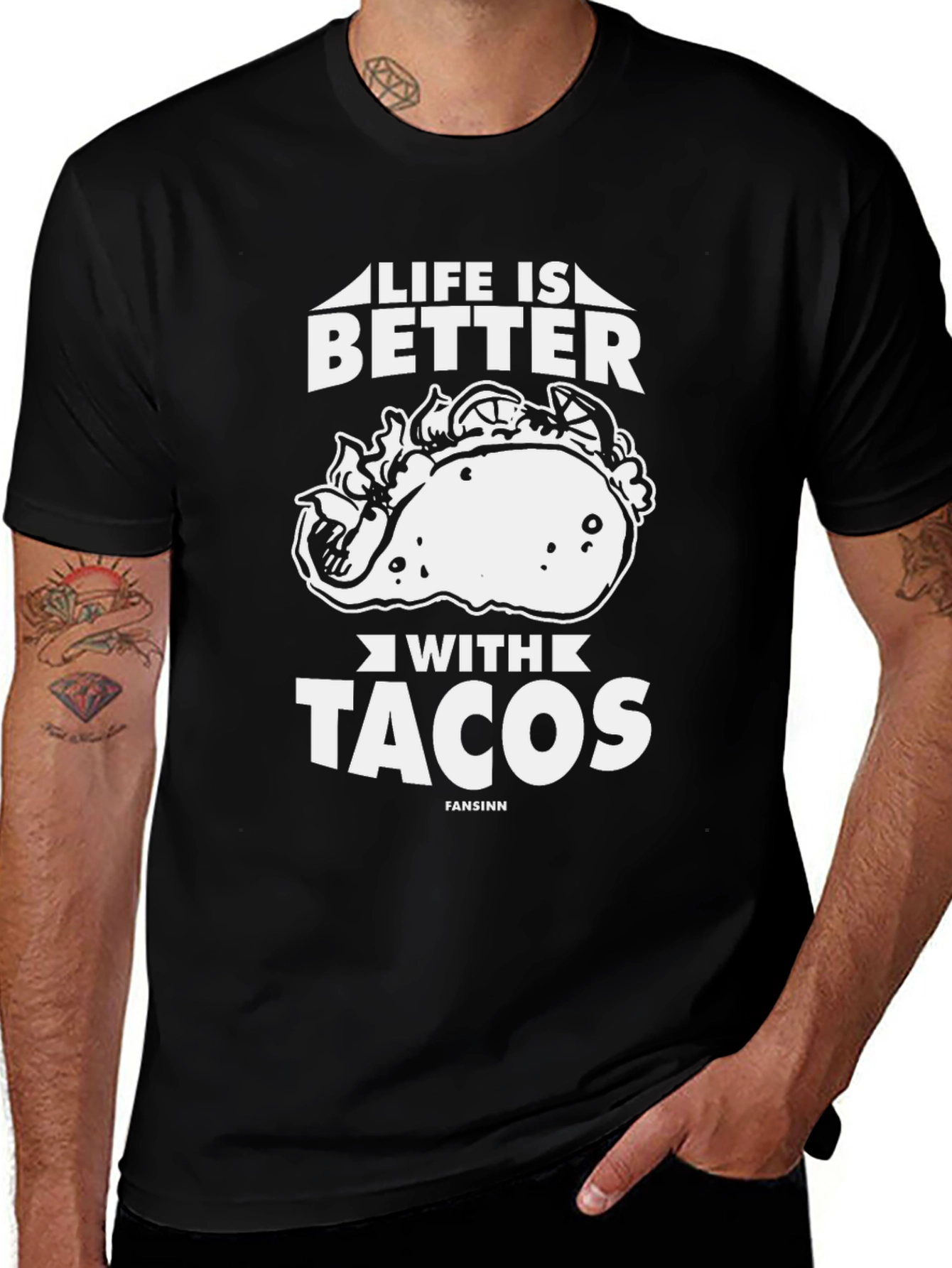 Variant 4 of Life is Better with Tacos Graphic T-Shirt