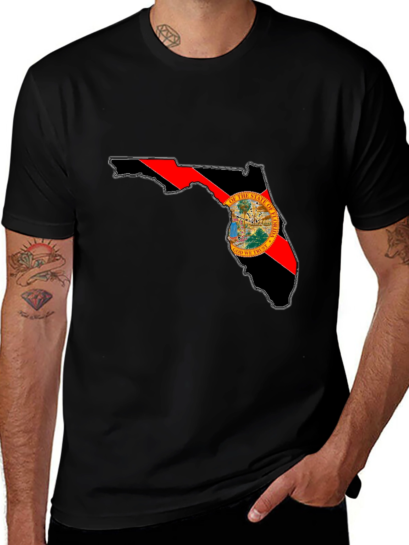 Florida State Flag T-Shirt - Black