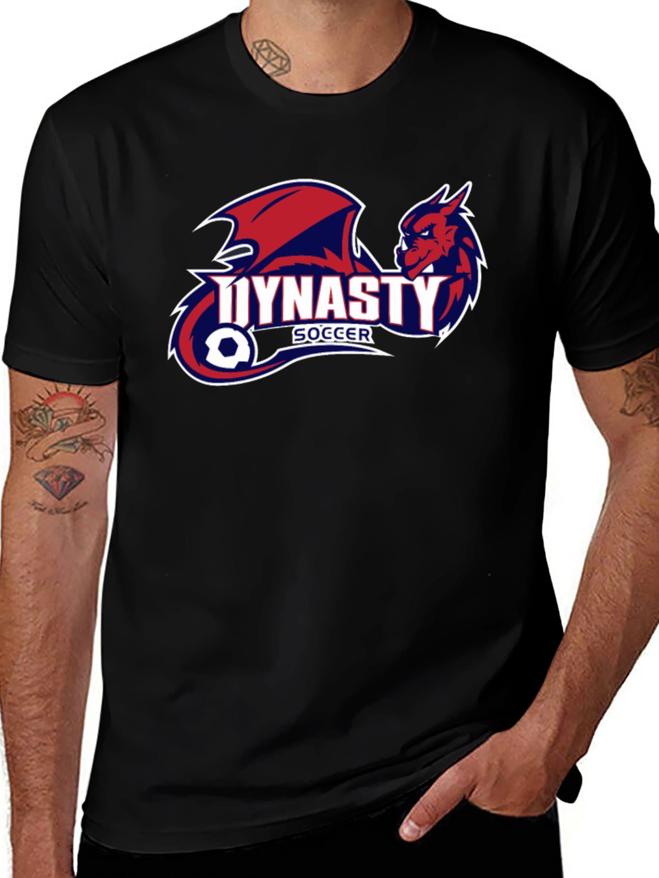 Variant 14 of Dynasty Soccer Graphic Tee - Black