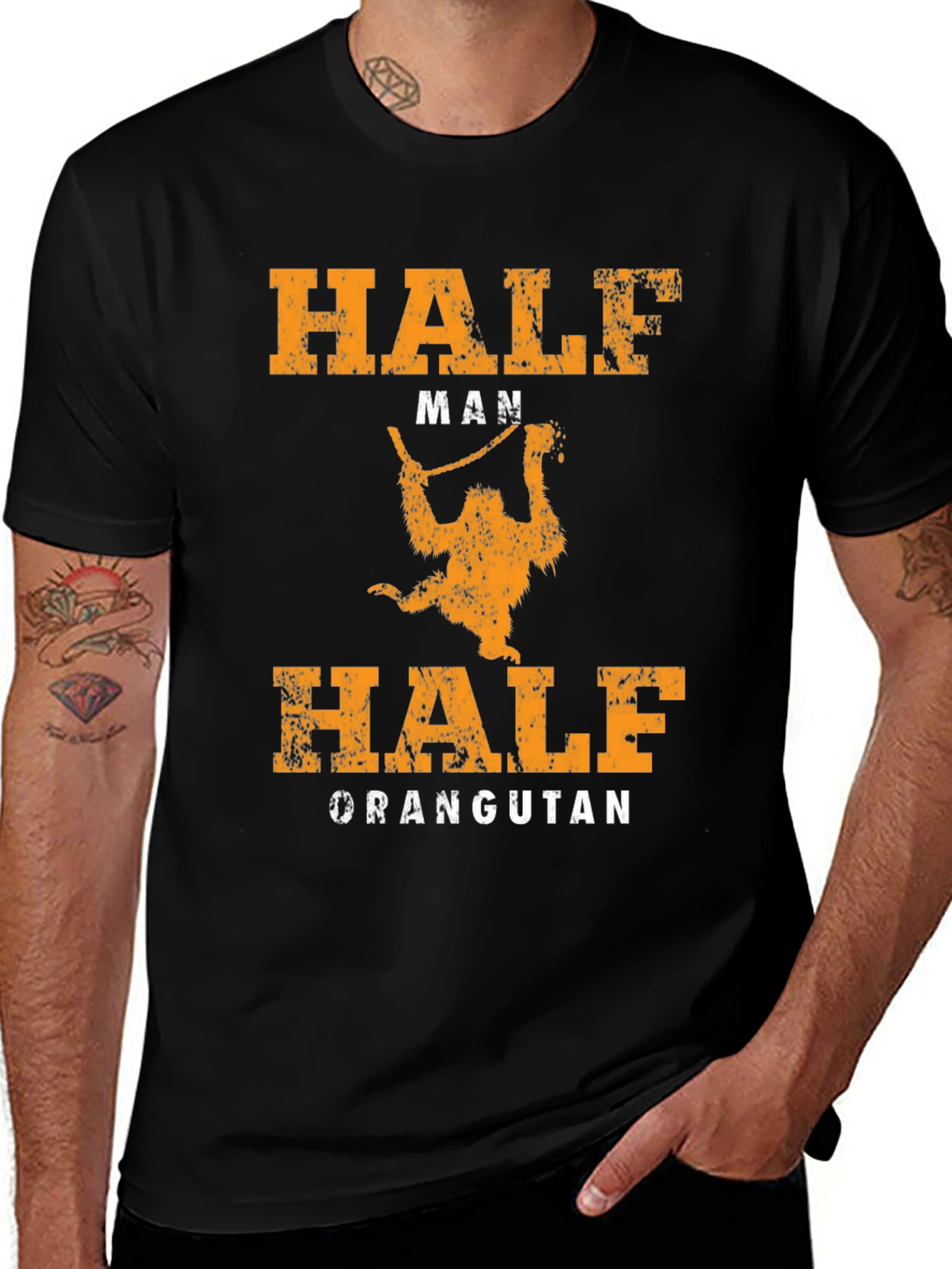 Variant 20 of Half Man Half Orangutan Novelty T-Shirt