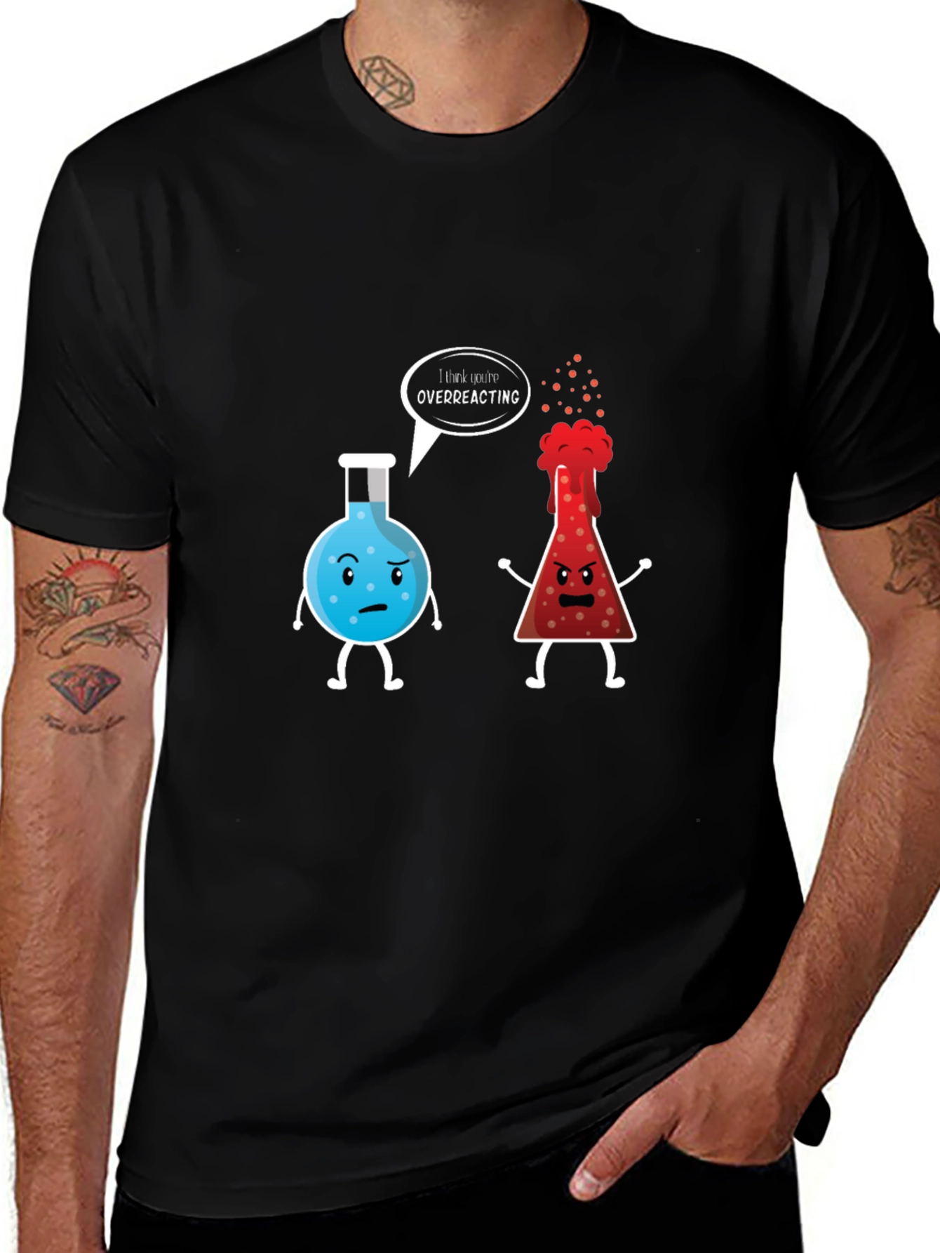 Funny Chemistry T-Shirt - Don't Overreact