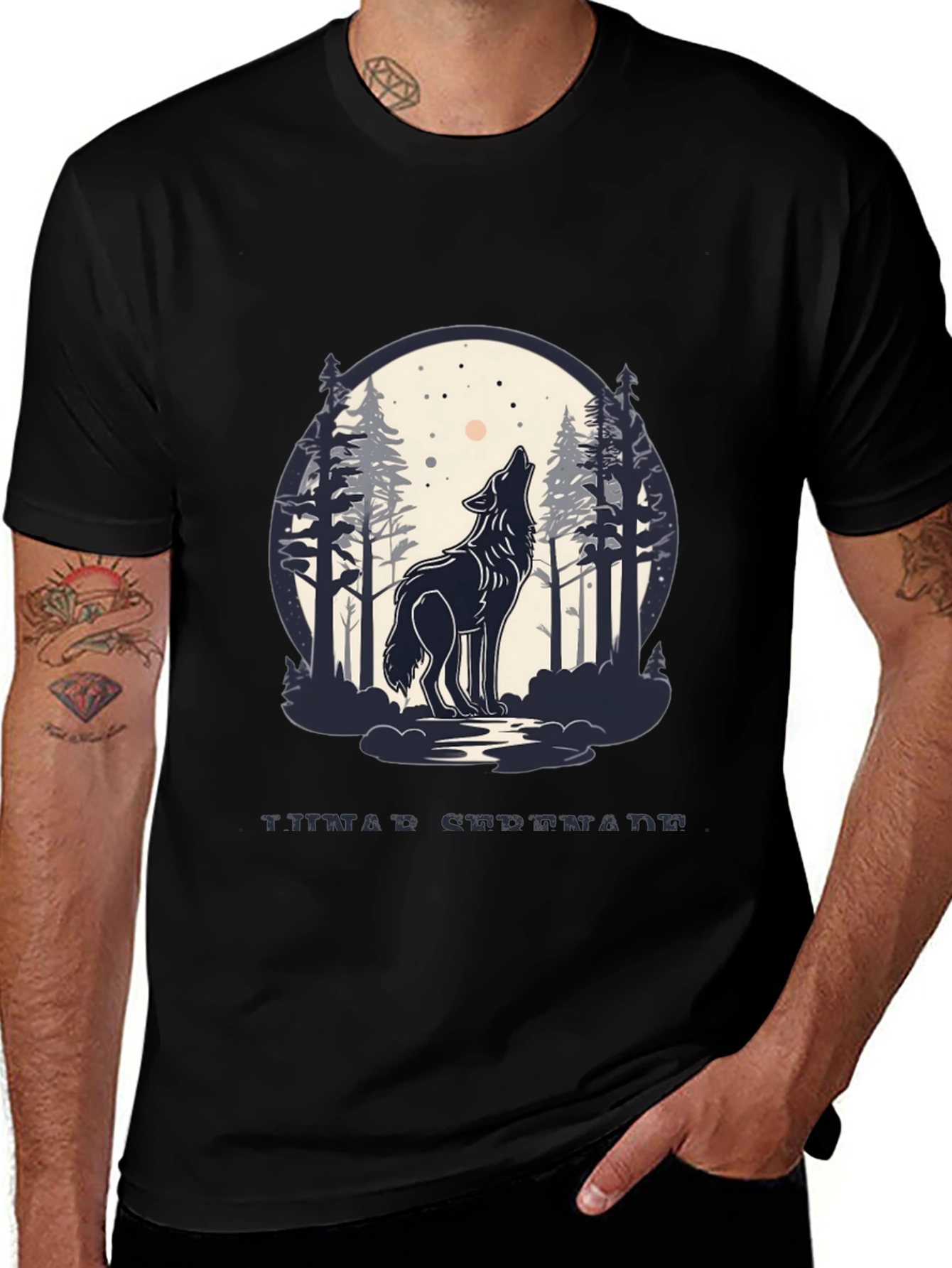 Variant 7 of Lunar Covenant Wolf Graphic Tee
