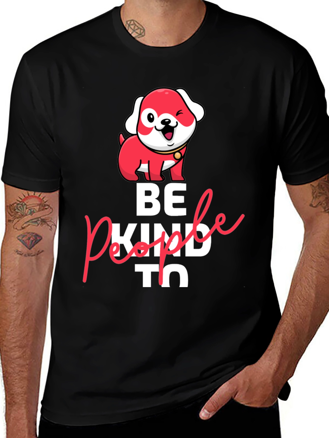 Be Kind To People Dog Graphic Tee