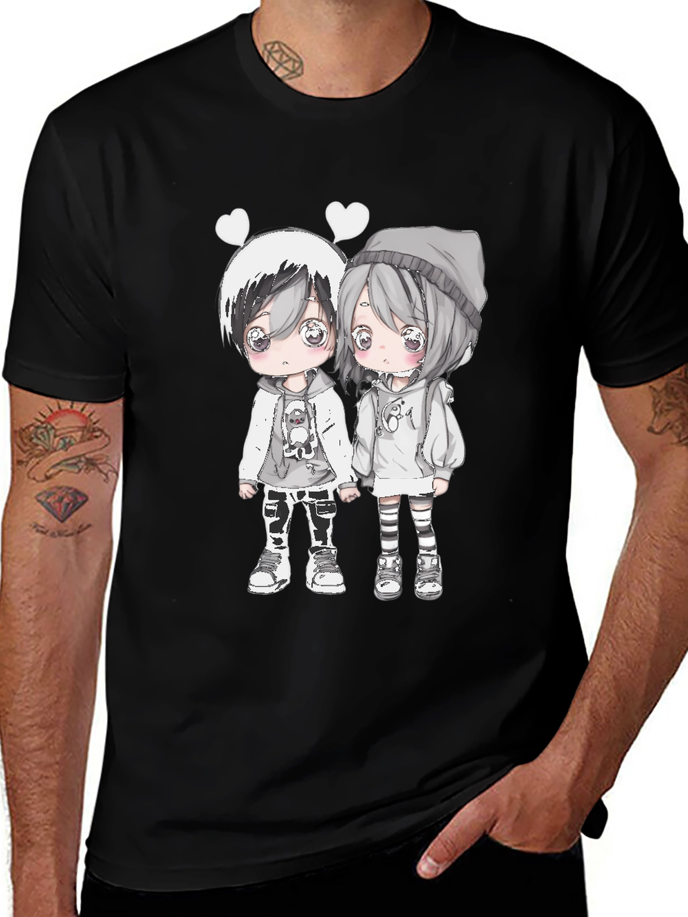 Variant 24 of Anime Couple Graphic Tee - Unisex
