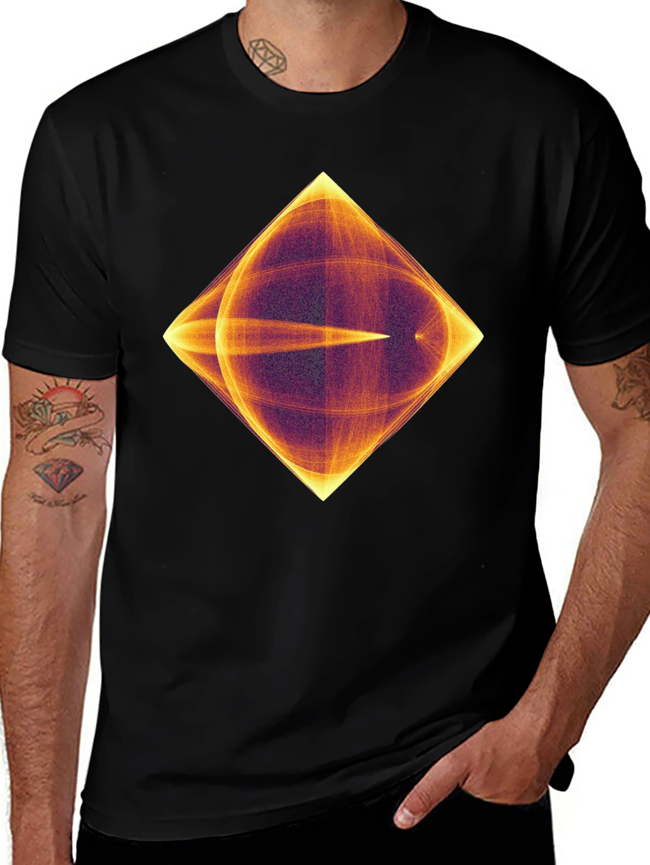 Variant 6 of Geometric Patterned Graphic Tee - Modern Art Shirt