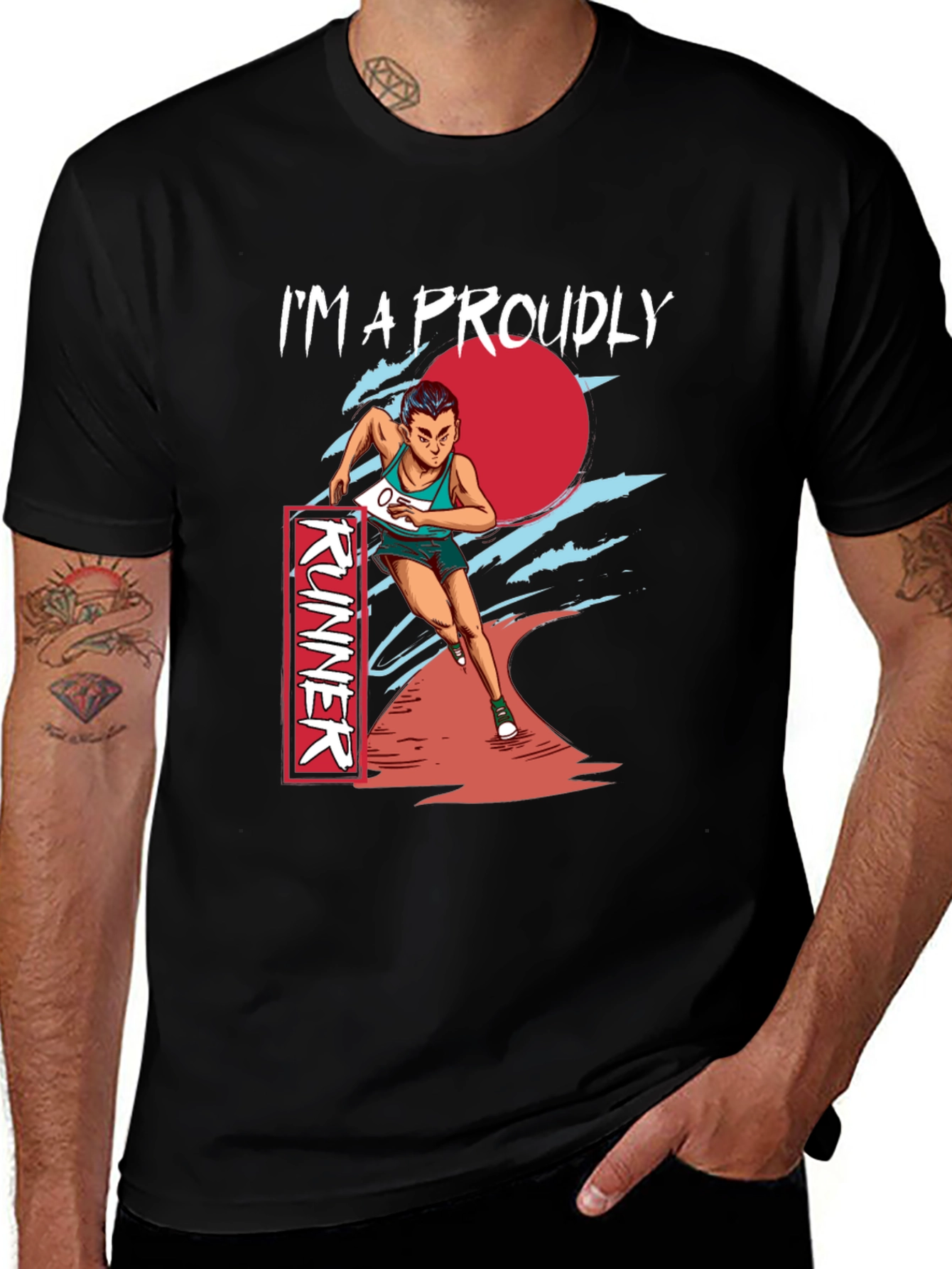 Variant 21 of Proud Runner Graphic T-Shirt