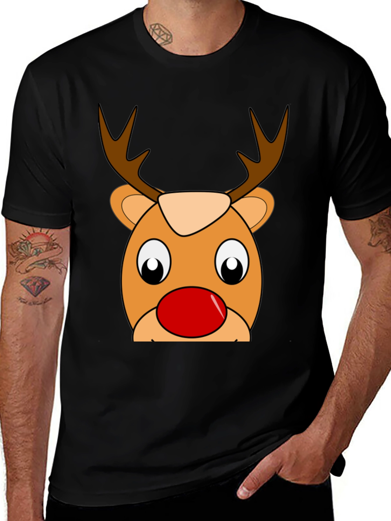 Variant 8 of Festive Reindeer T-Shirt - Holiday Cheer!