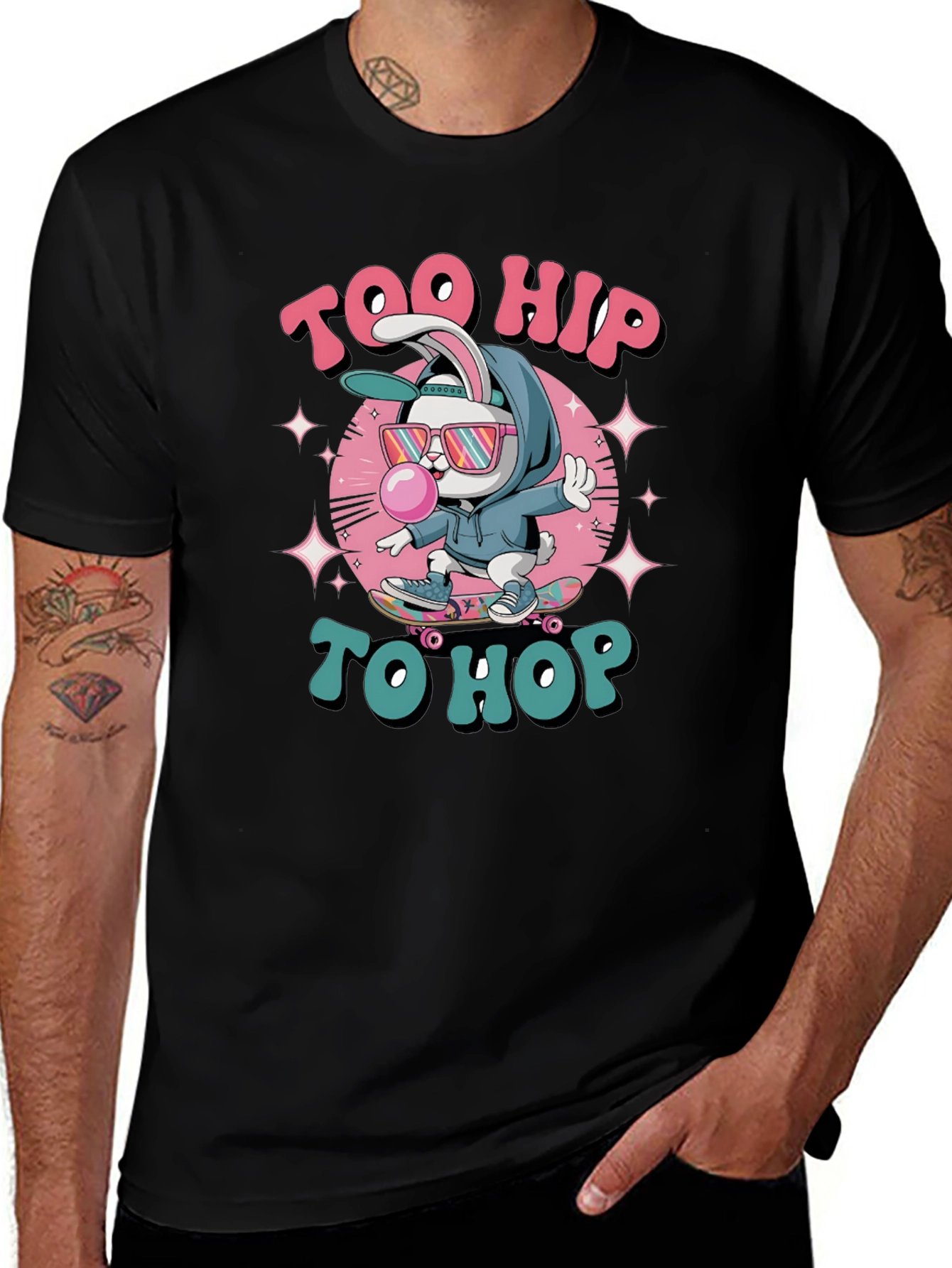 Cool Easter Bunny T-Shirt: Too Hip To Hop