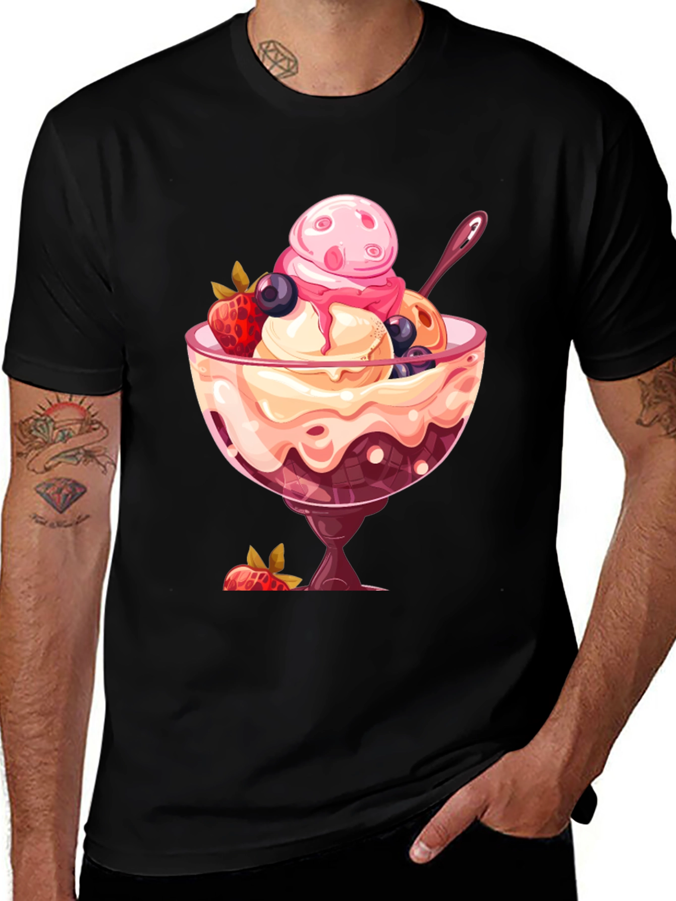 Variant 27 of Ice Cream Sundae Graphic T-Shirt