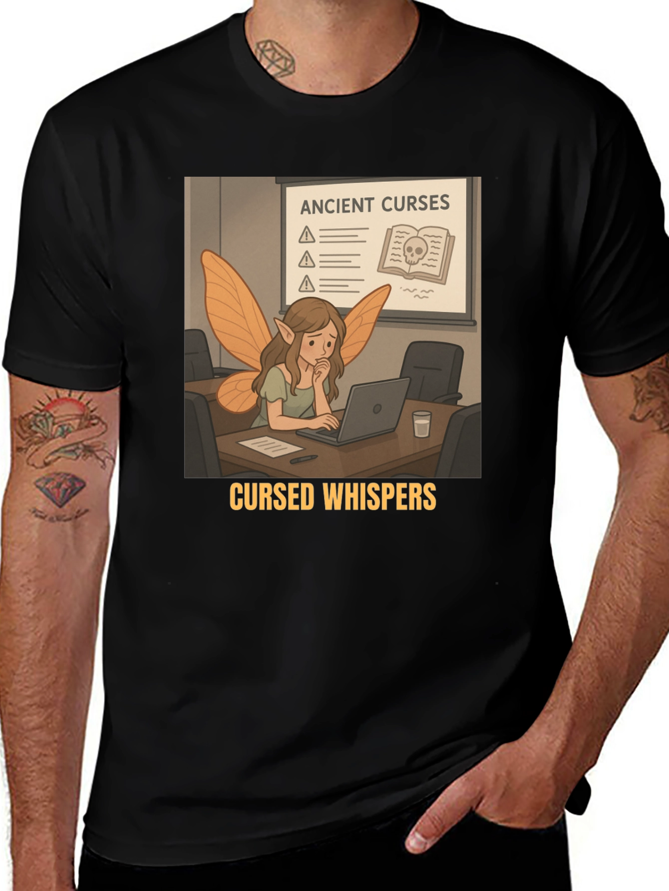 Variant 12 of Cursed Whispers Graphic Tee - Dark Humor T-Shirt