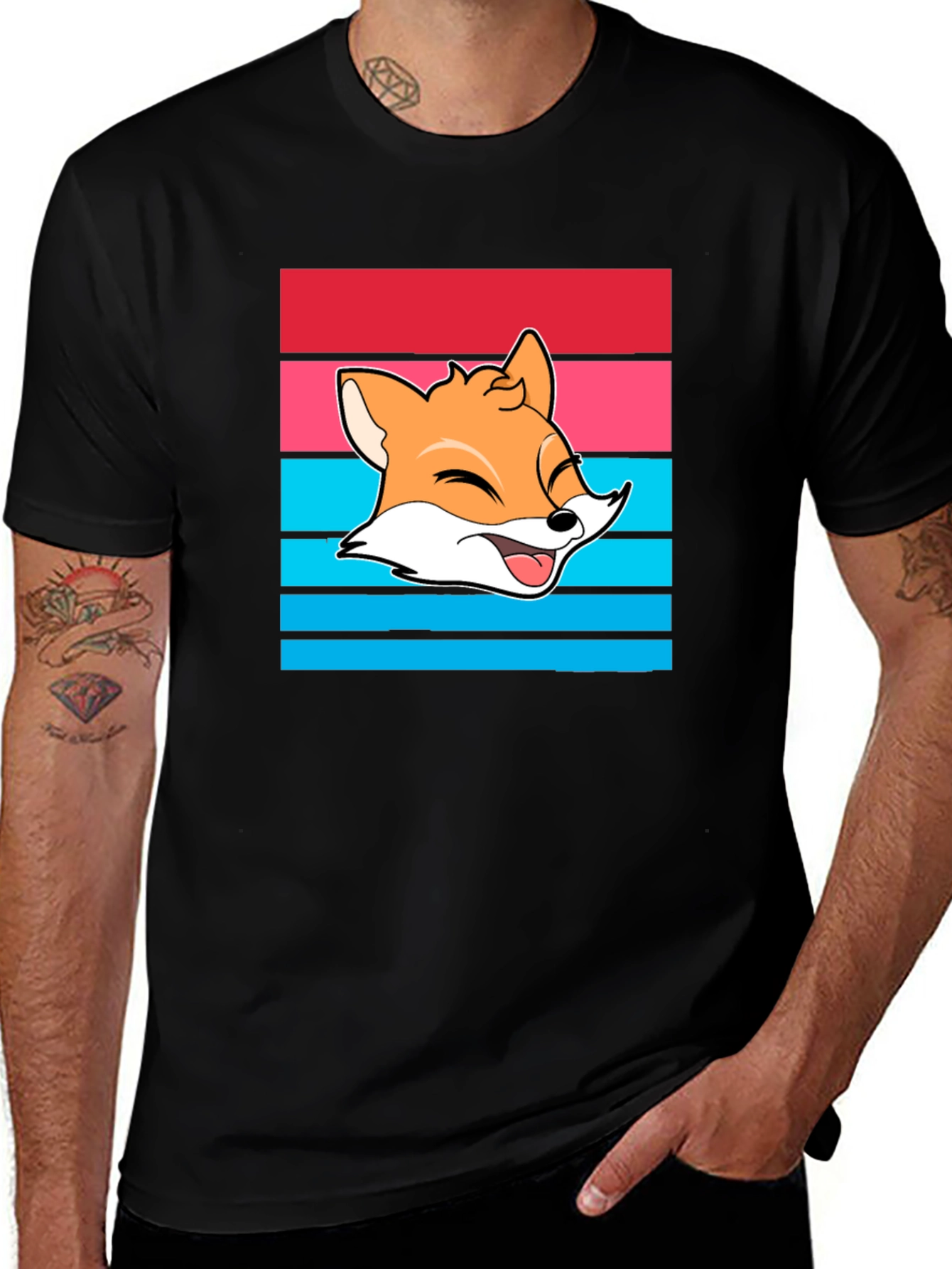 Variant 3 of Retro Fox Graphic Tee - Stylish & Unique Design