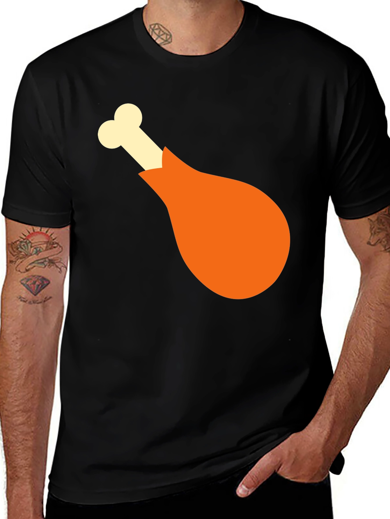 Variant 21 of Funny Turkey Leg Graphic T-Shirt - Thanksgiving Tee