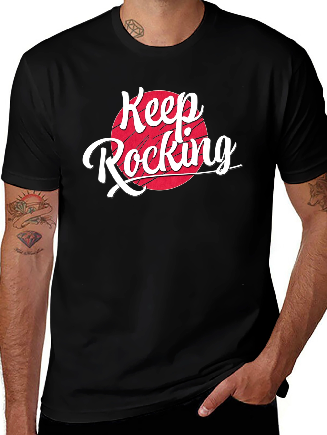 Variant 4 of Keep Rocking Graphic T-Shirt