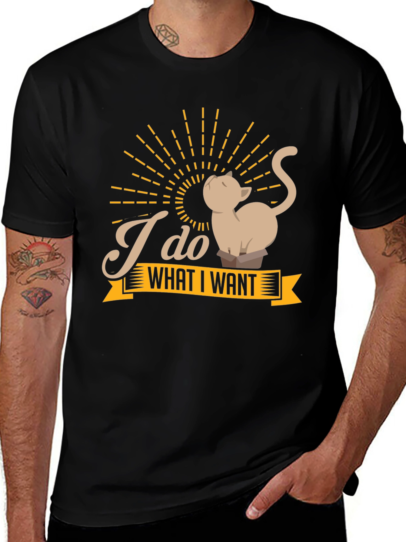 Variant 30 of I Do What I Want Cat Graphic Tee