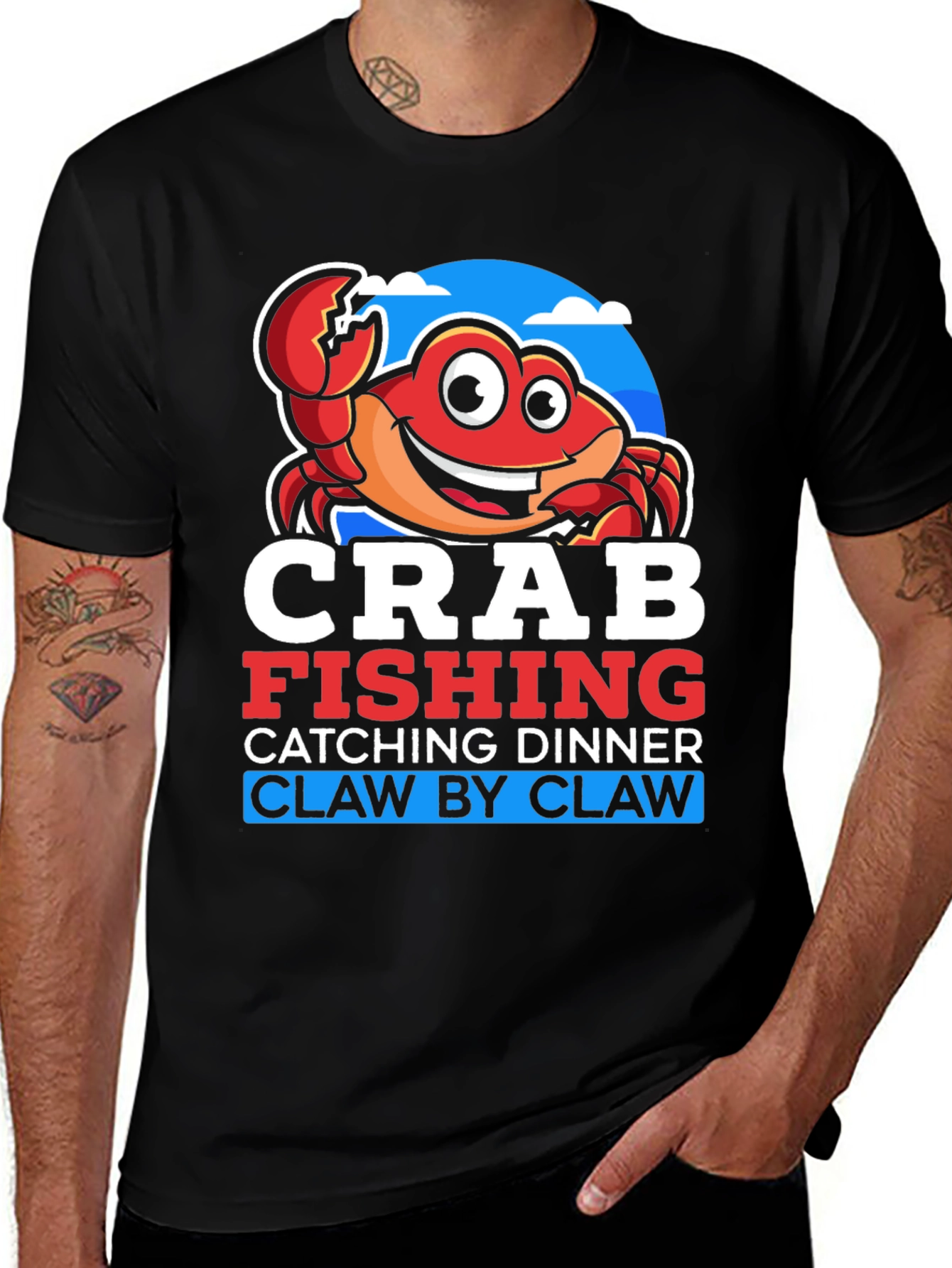 Variant 20 of Crab Fishing Dinner T-Shirt - Claw by Claw
