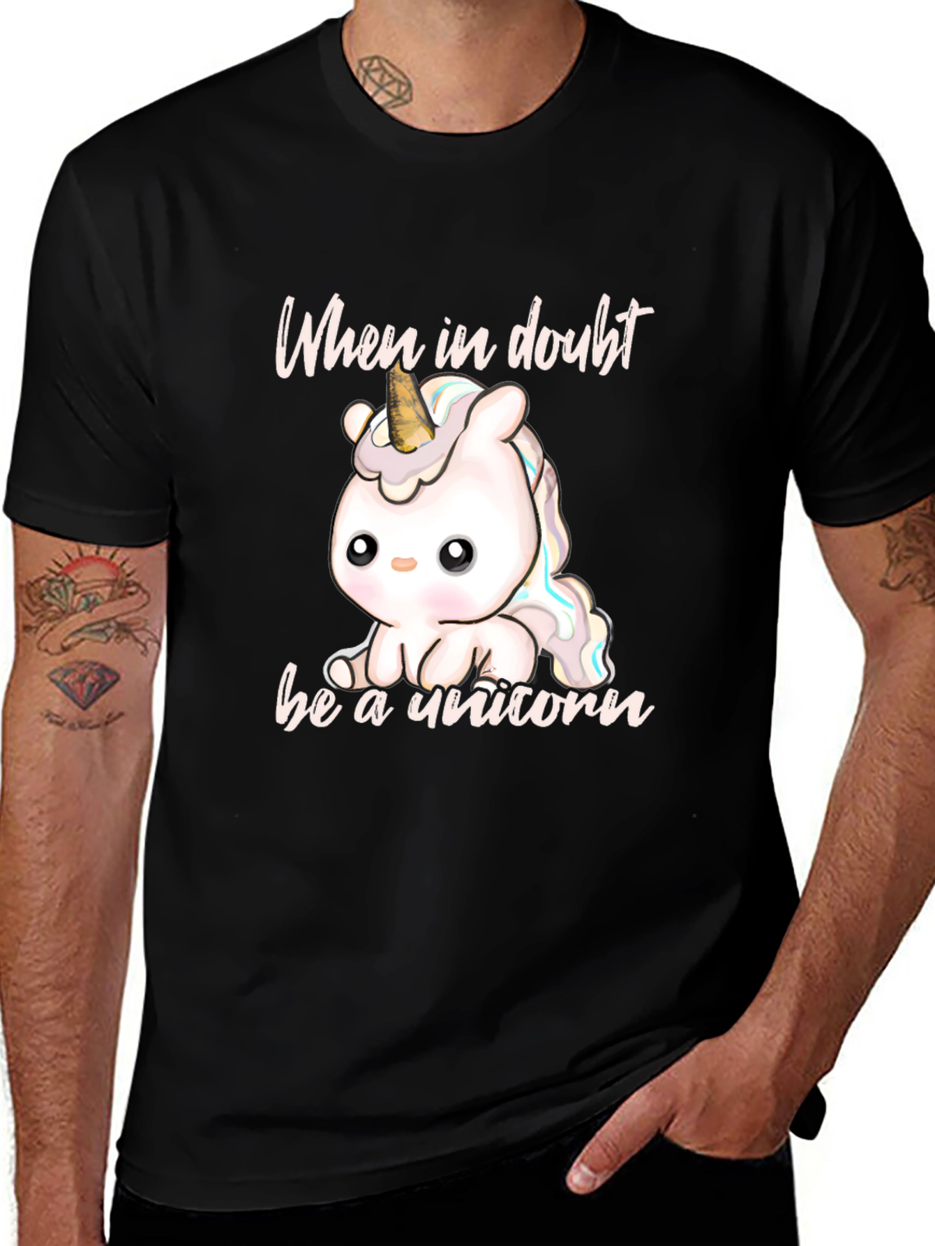 Variant 4 of Cute Unicorn T-Shirt - When In Doubt Be A Unicorn