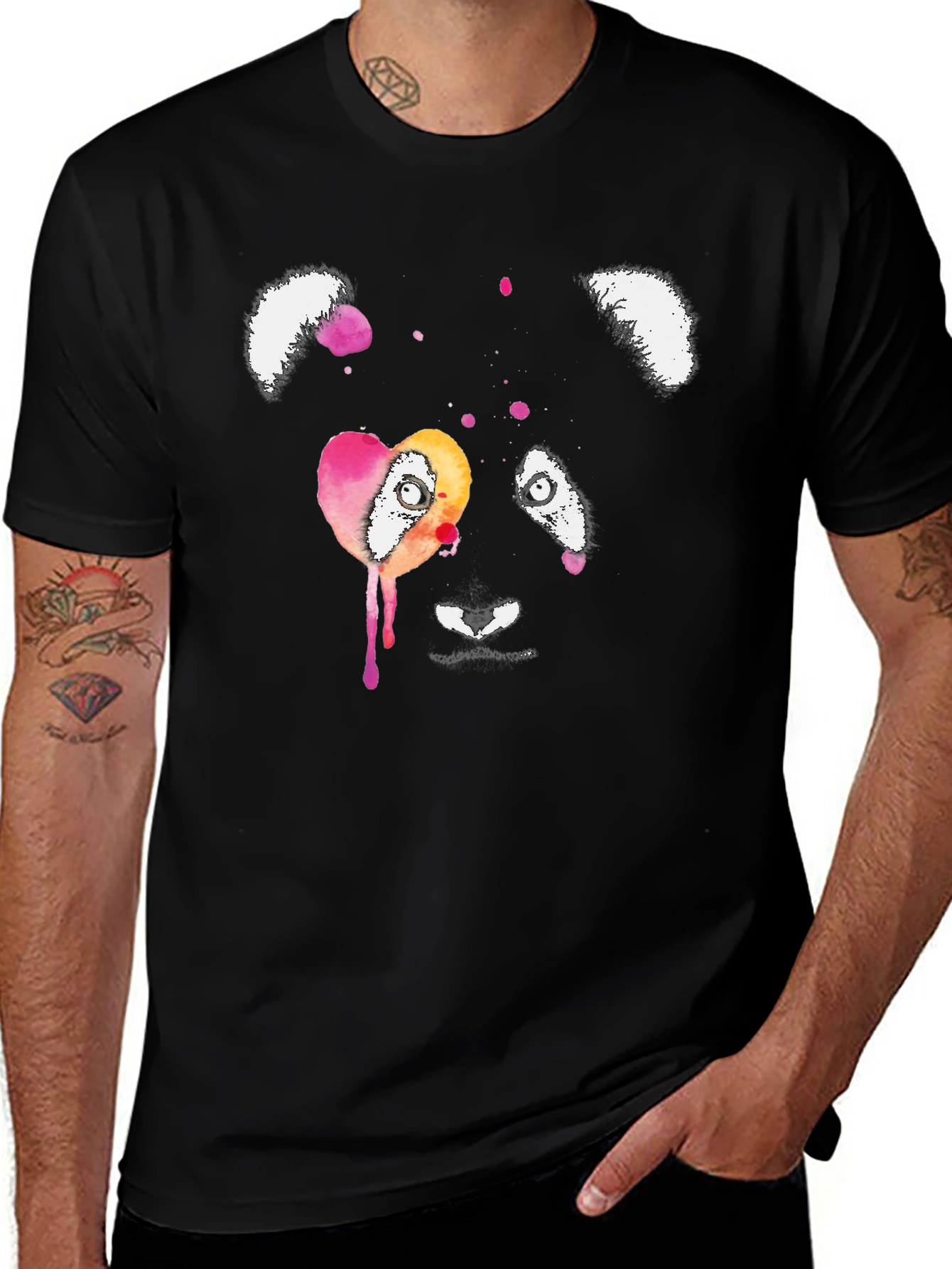 Variant 3 of Watercolor Panda Graphic T-Shirt