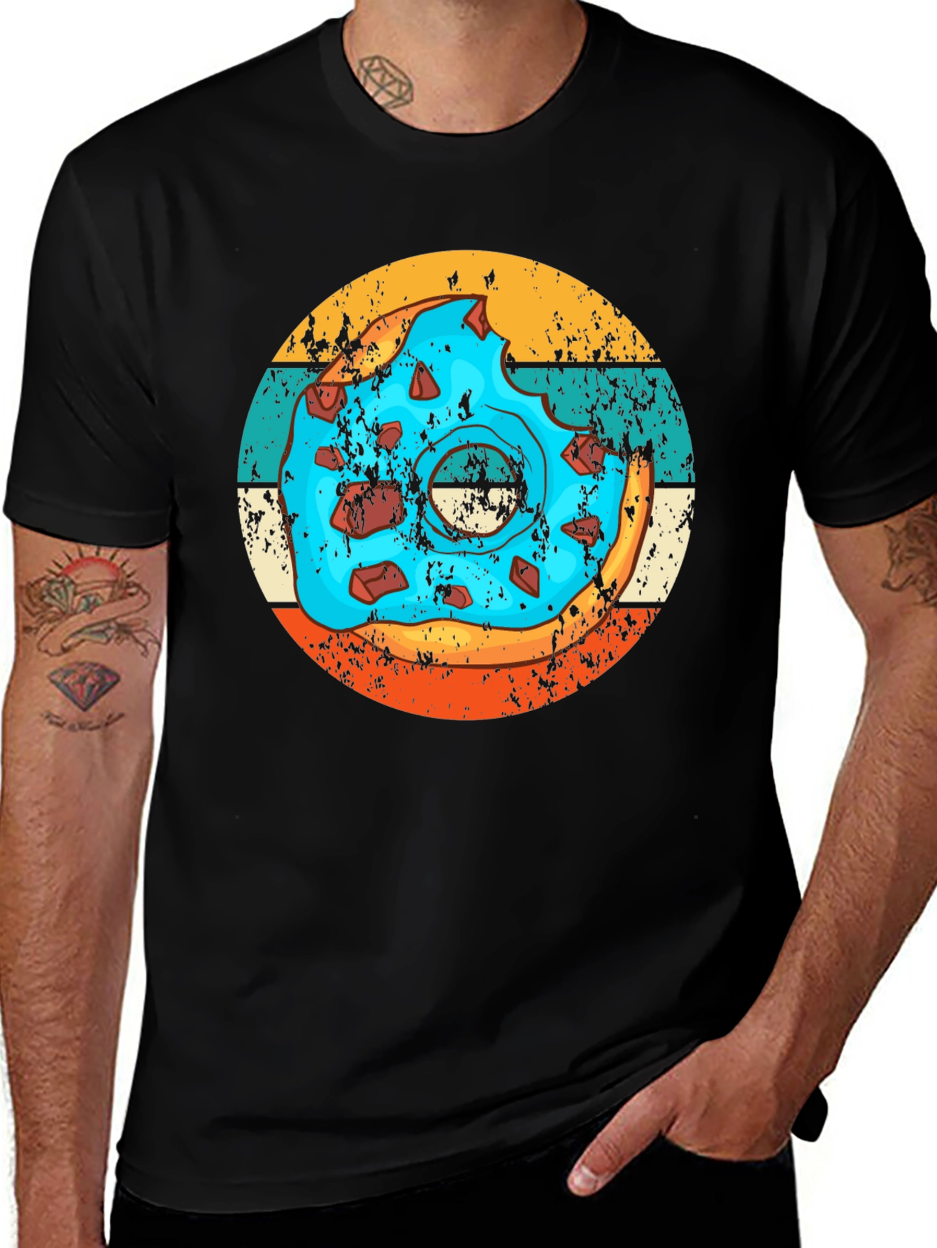 Variant 25 of Retro Donut Graphic Tee - Casual Style