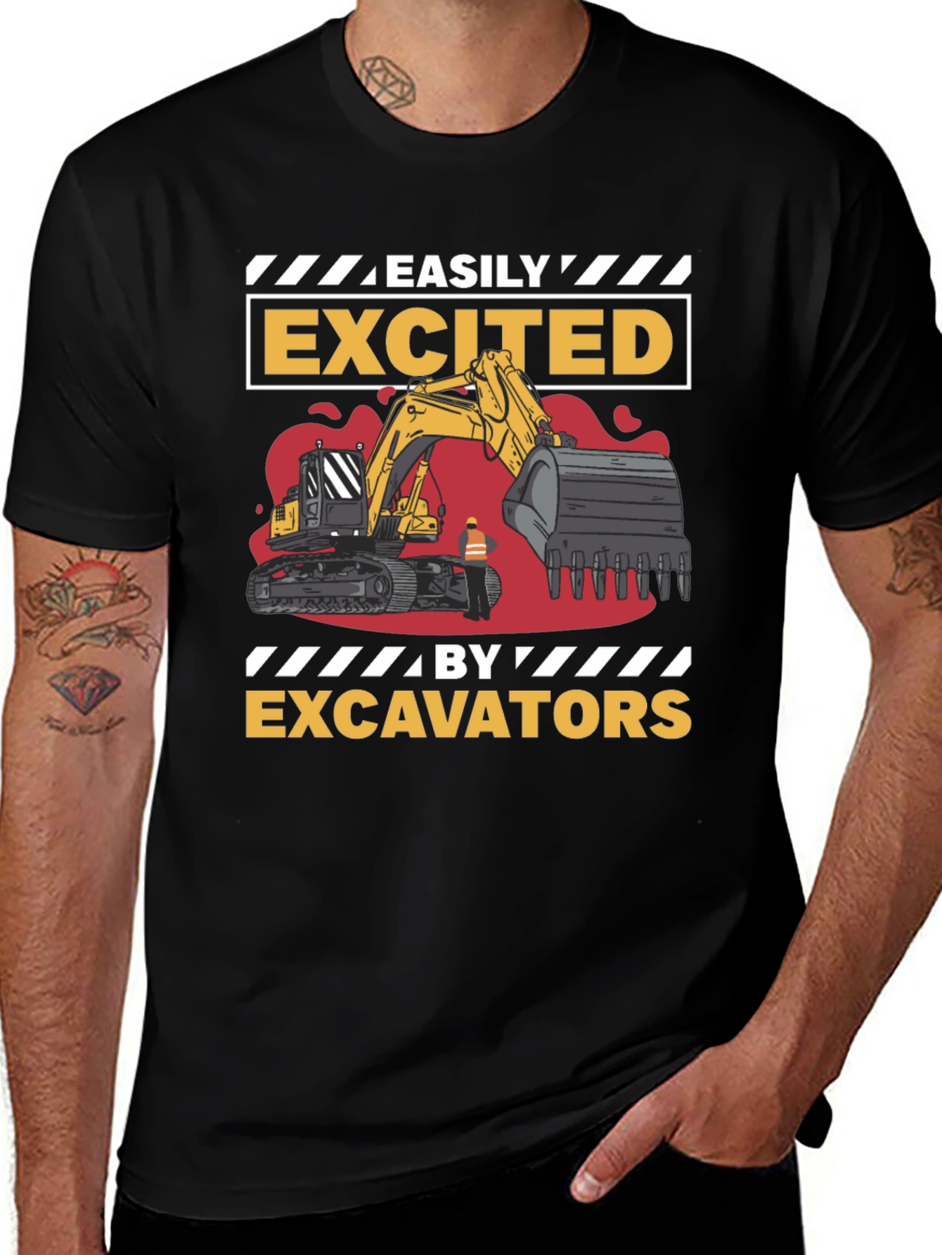 Easily Excited By Excavators Men's T-Shirt