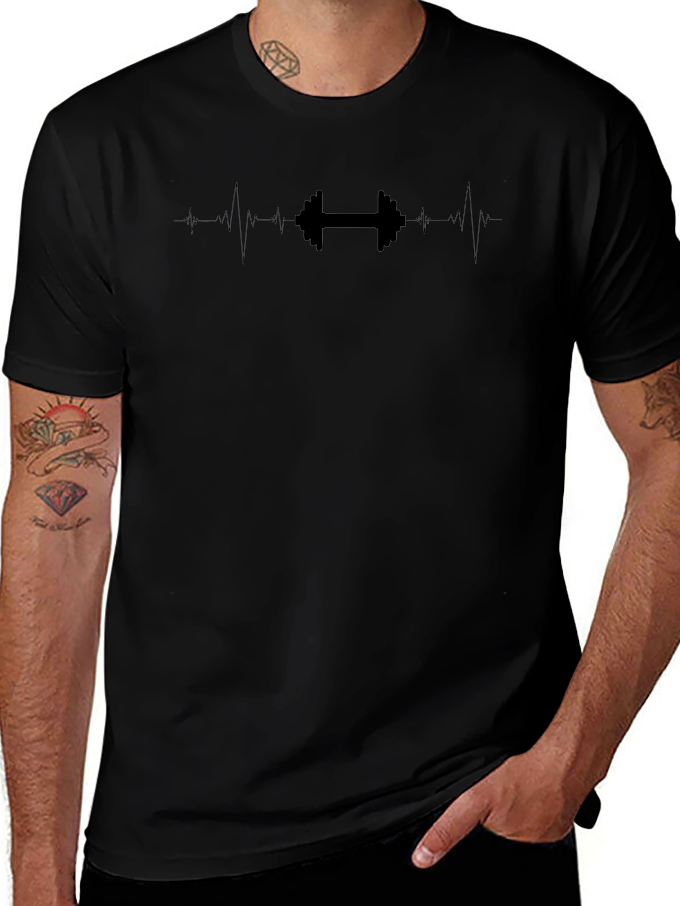 Variant 26 of Workout Heartbeat T-Shirt - Fitness Apparel