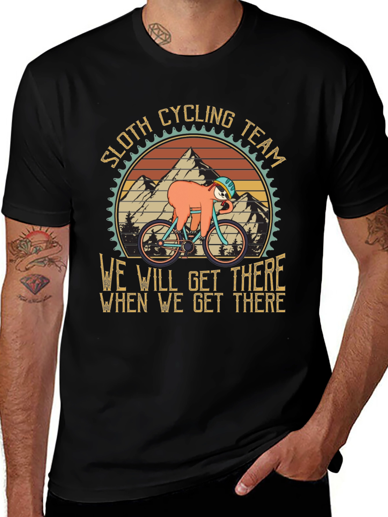 Variant 22 of Sloth Cycling Team Graphic Tee