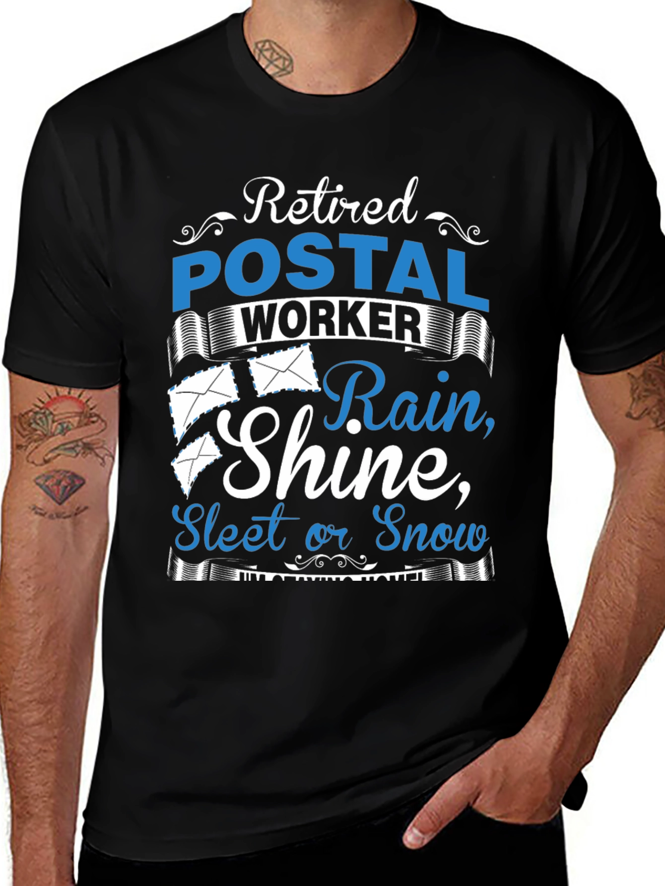 Variant 20 of Retired Postal Worker Graphic T-Shirt