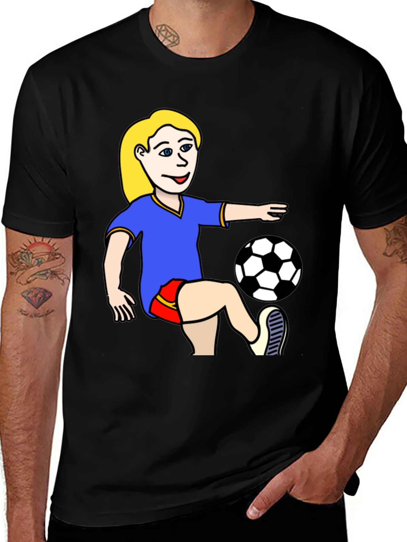 Variant 29 of Soccer Girl Graphic T-Shirt - Unisex Jersey Tee