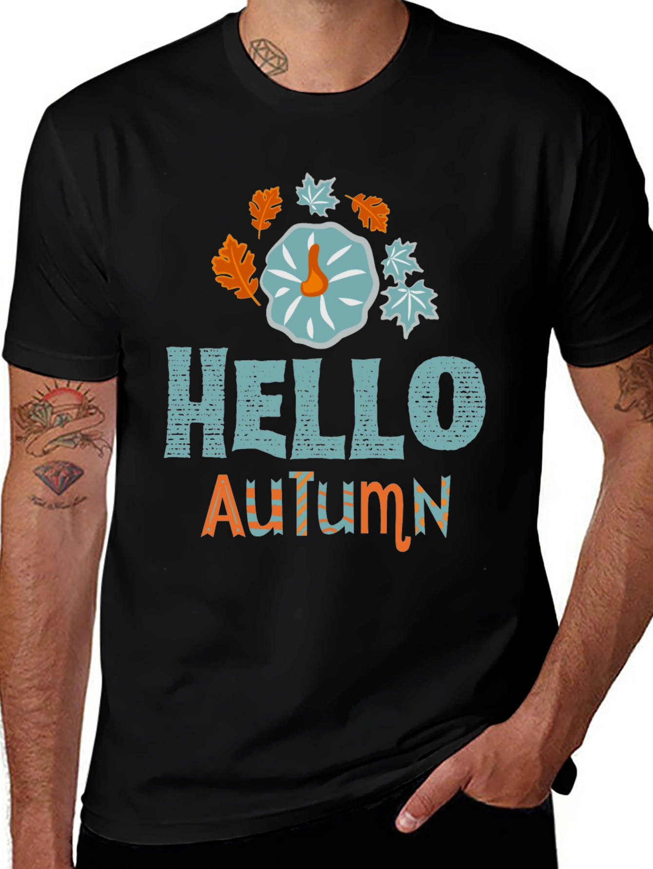 Variant 28 of Hello Autumn Graphic T-Shirt Fall Season Apparel