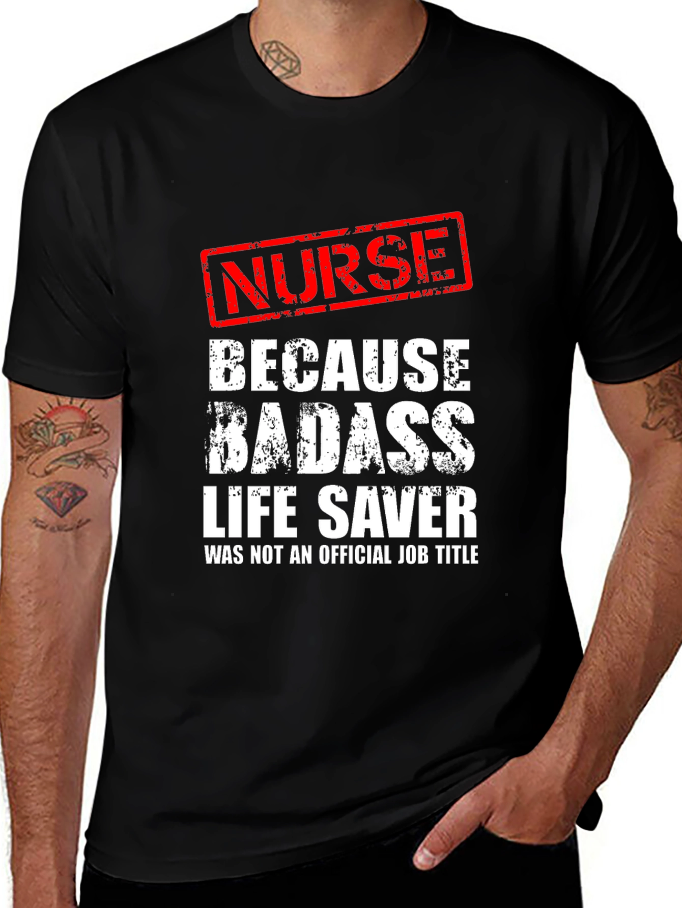Variant 13 of Nurse Badass Life Saver Graphic Tee