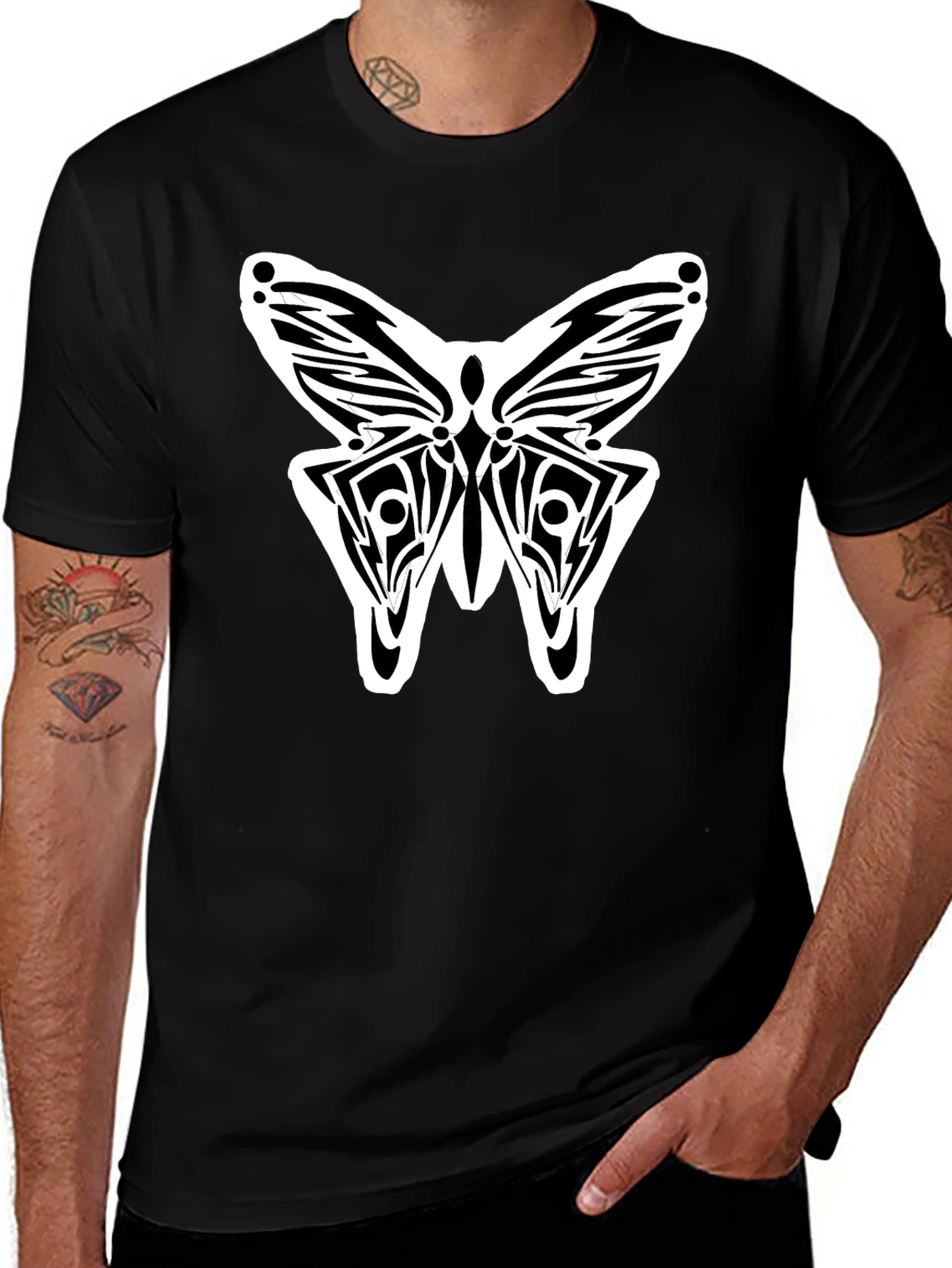 Variant 4 of Butterfly Graphic Black T-Shirt | Unique Design