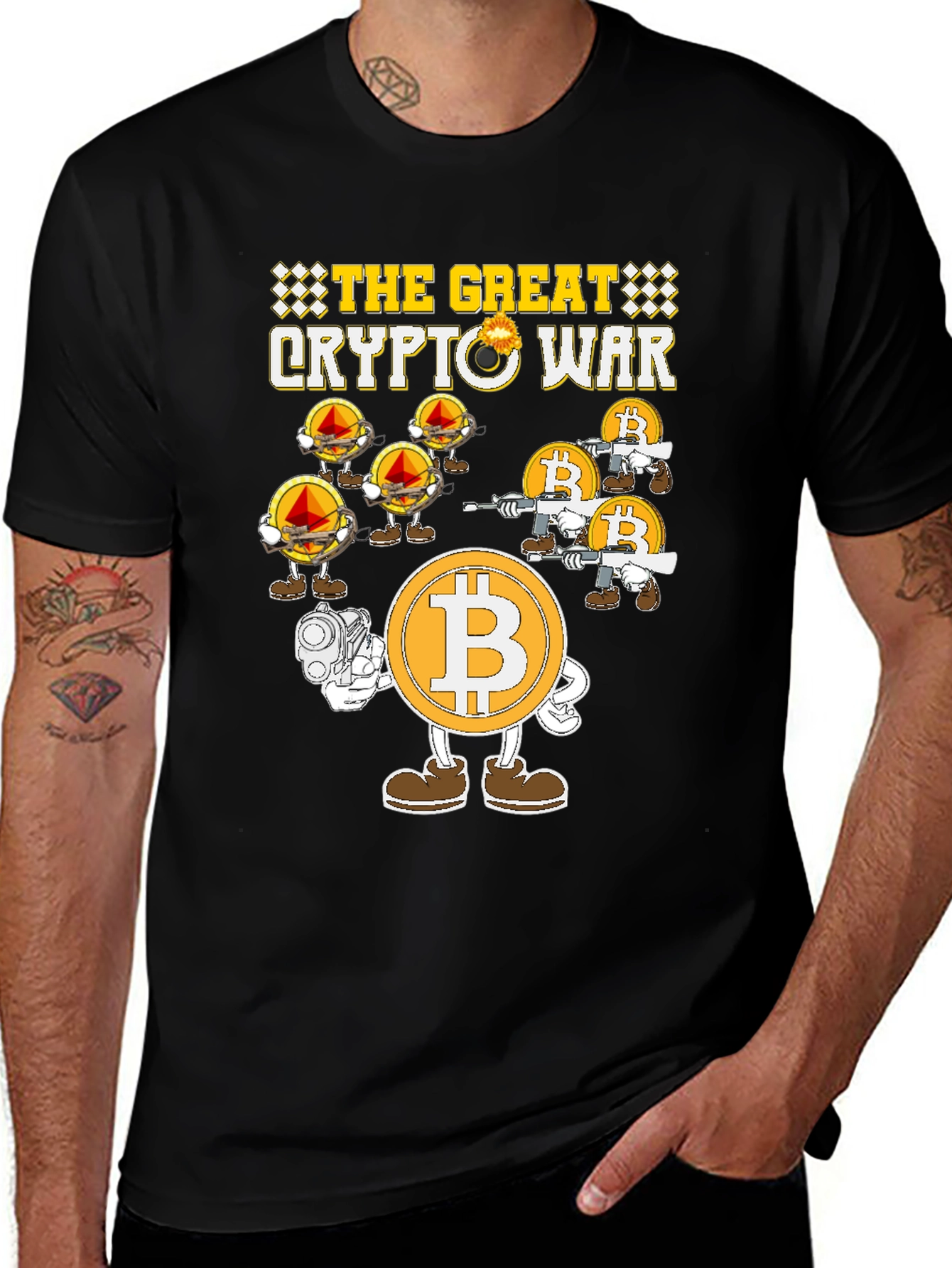 Variant 12 of The Great Crypto War Black T-Shirt