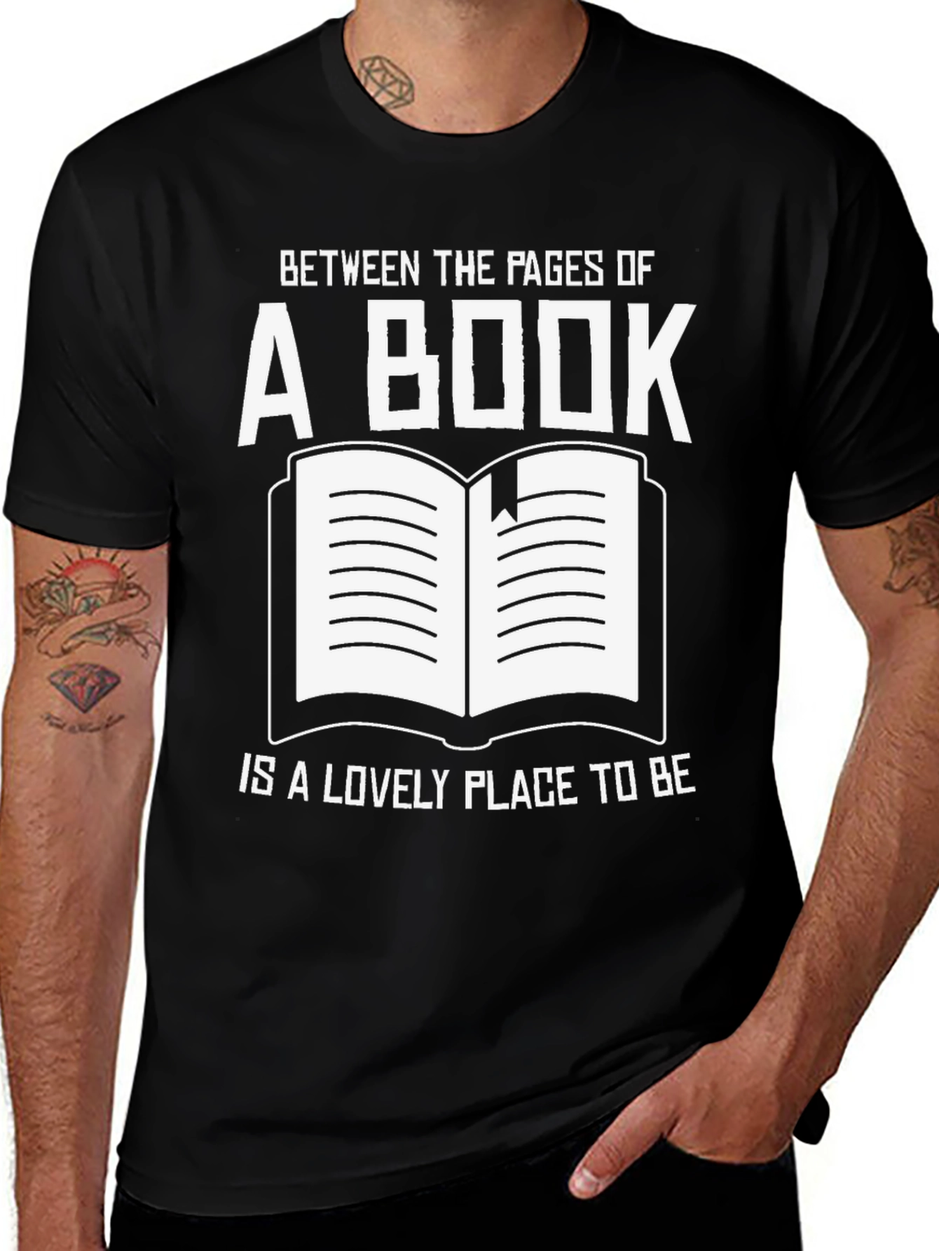 Variant 23 of Book Lover's T-Shirt: A Lovely Place To Be