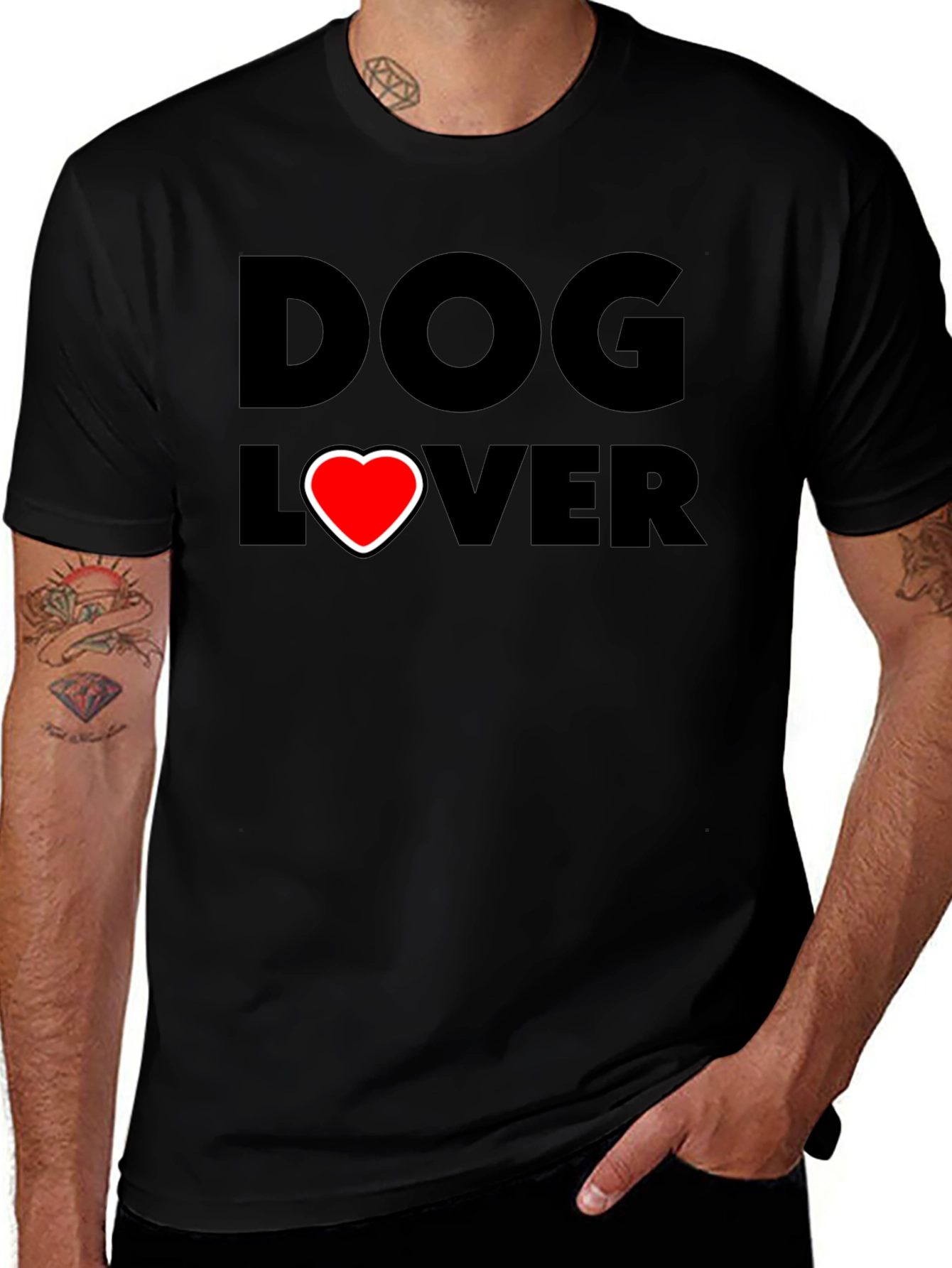 Variant 10 of Dog Lover T-Shirt - Heart Graphic Tee