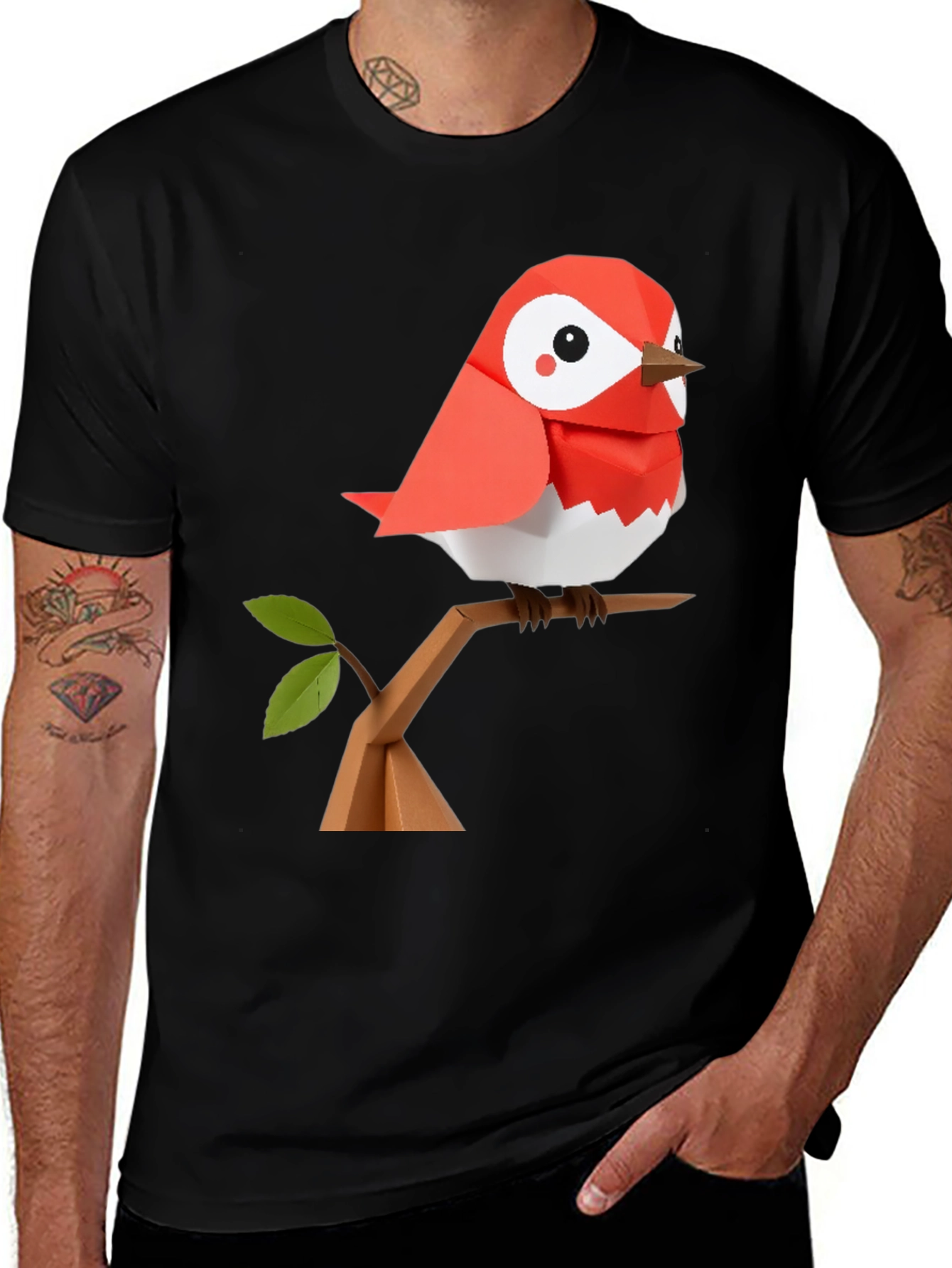Origami Bird Graphic Tee - Stylish & Unique