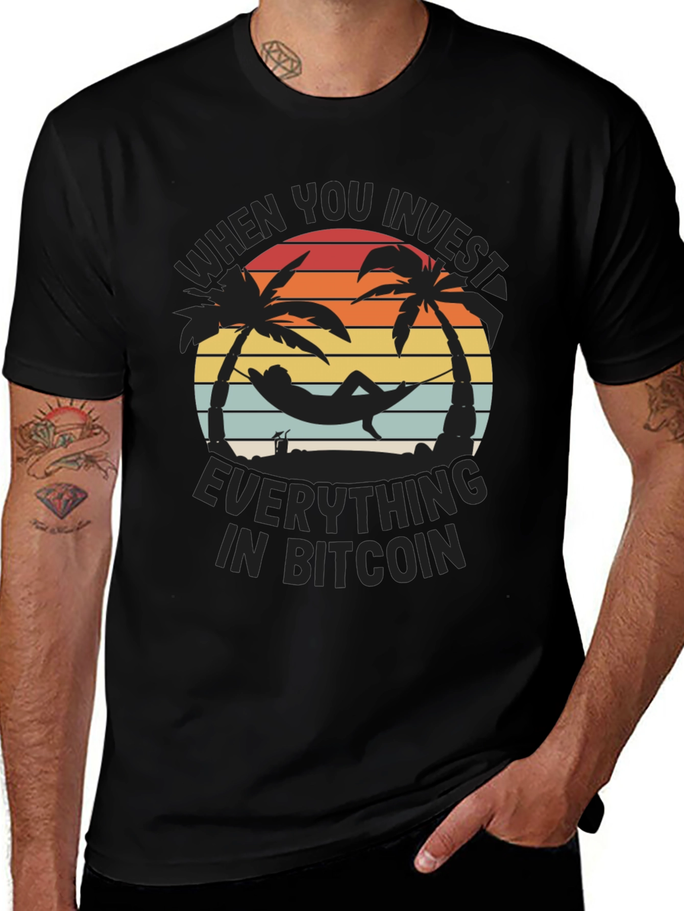 Bitcoin Investor Relaxed Black T-Shirt