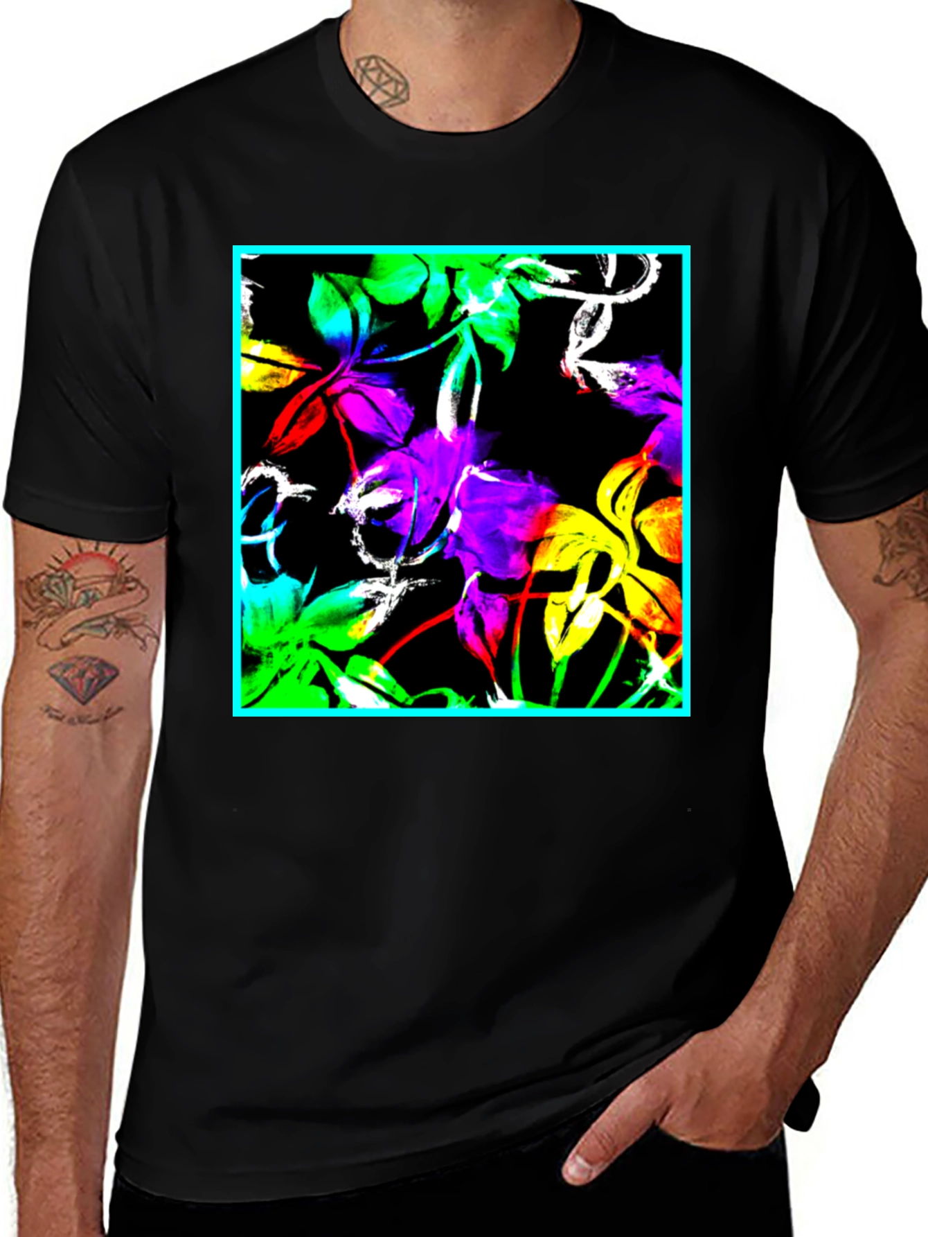 Variant 4 of Floral Print T-Shirt - Bold Graphic Tee