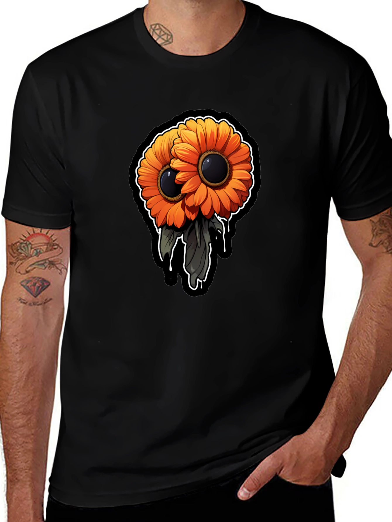 Variant 26 of Gothic Double Sunflower Graphic Tee