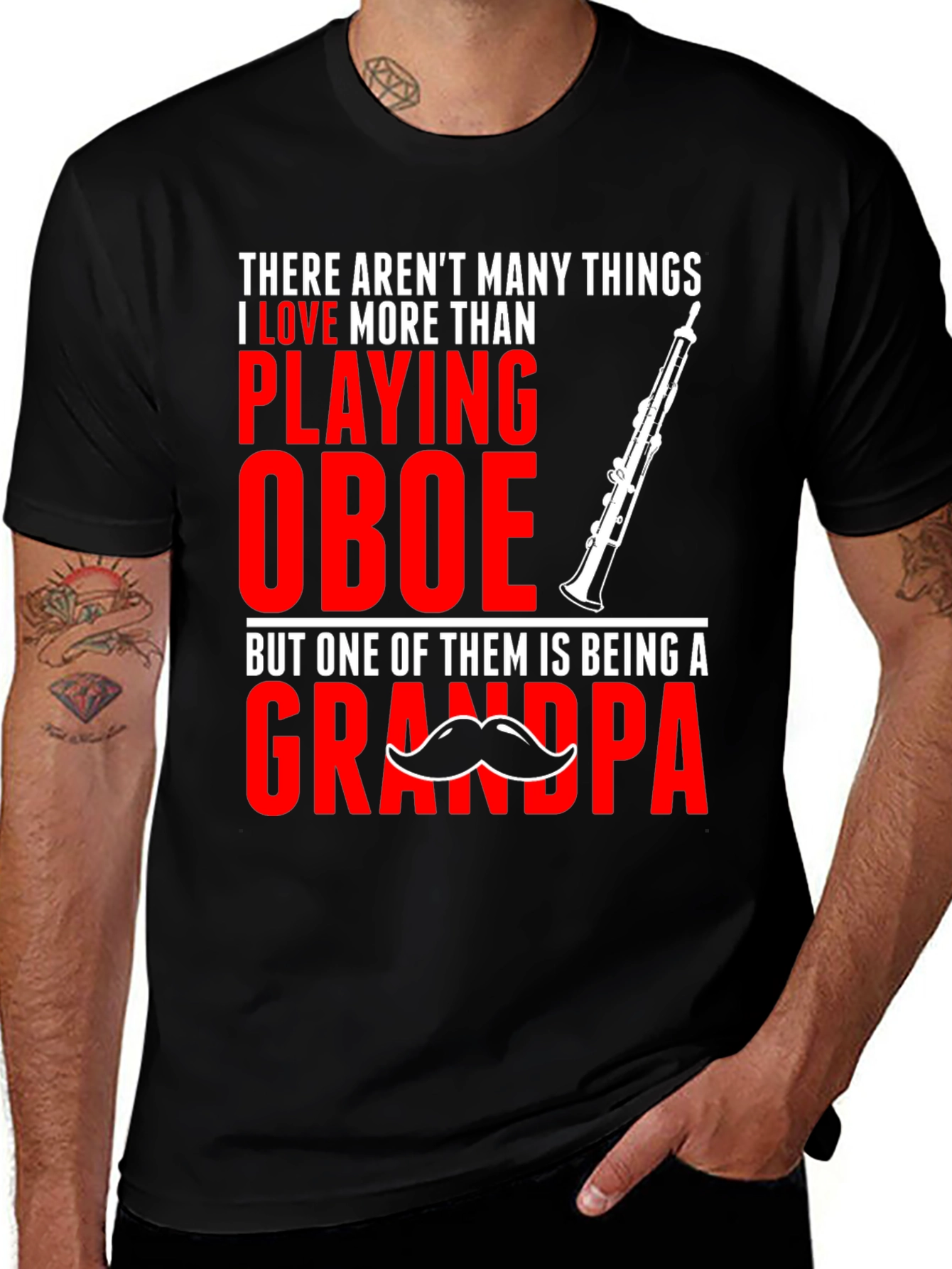 Oboe Playing Grandpa T-Shirt