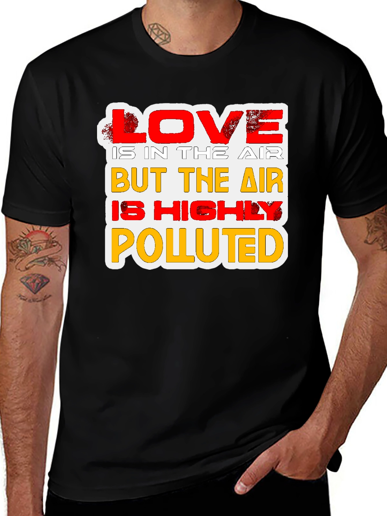 Variant 19 of Love is in the Air - Polluted Humor T-Shirt