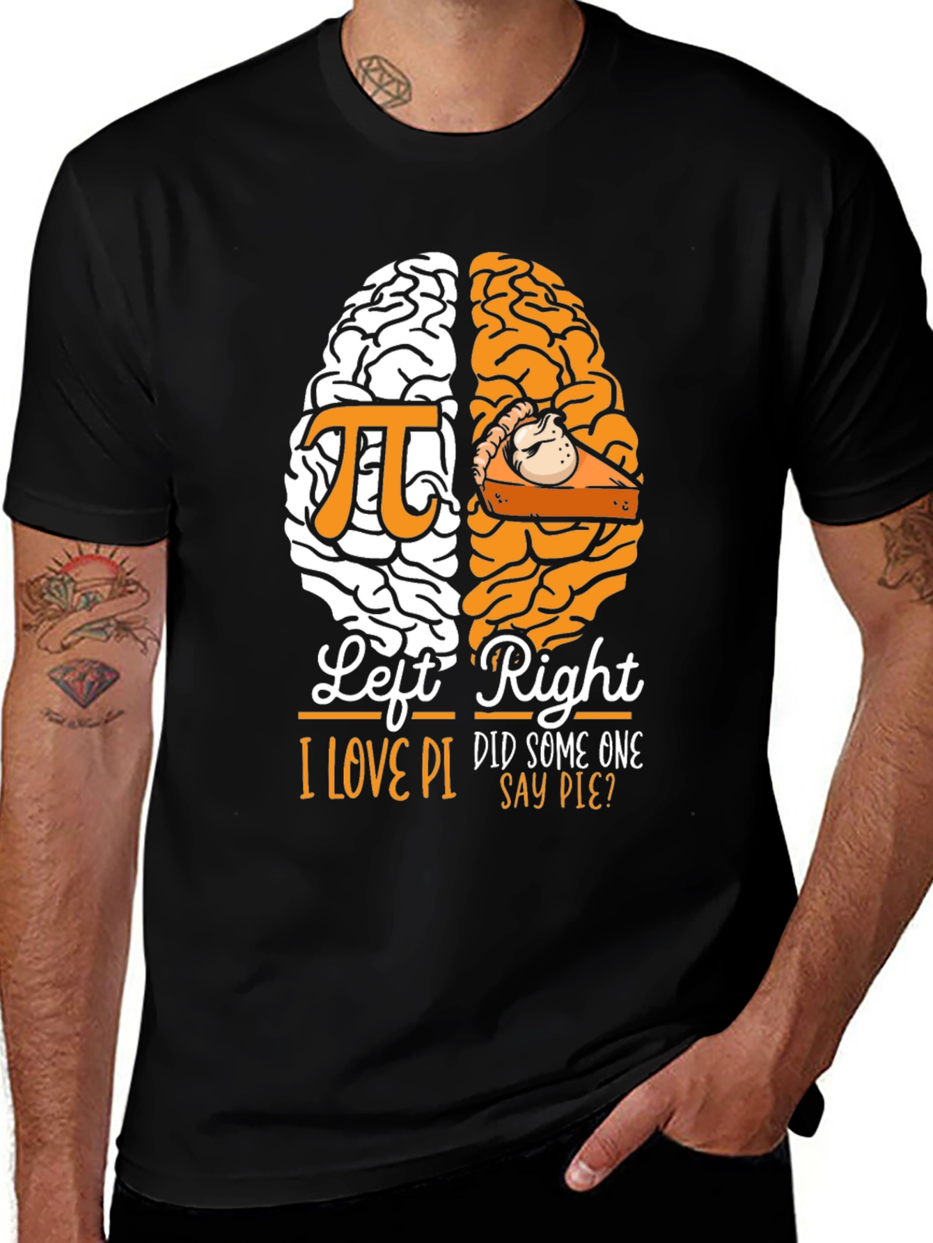 Variant 26 of Funny I Love Pi and Pie Brain T-Shirt