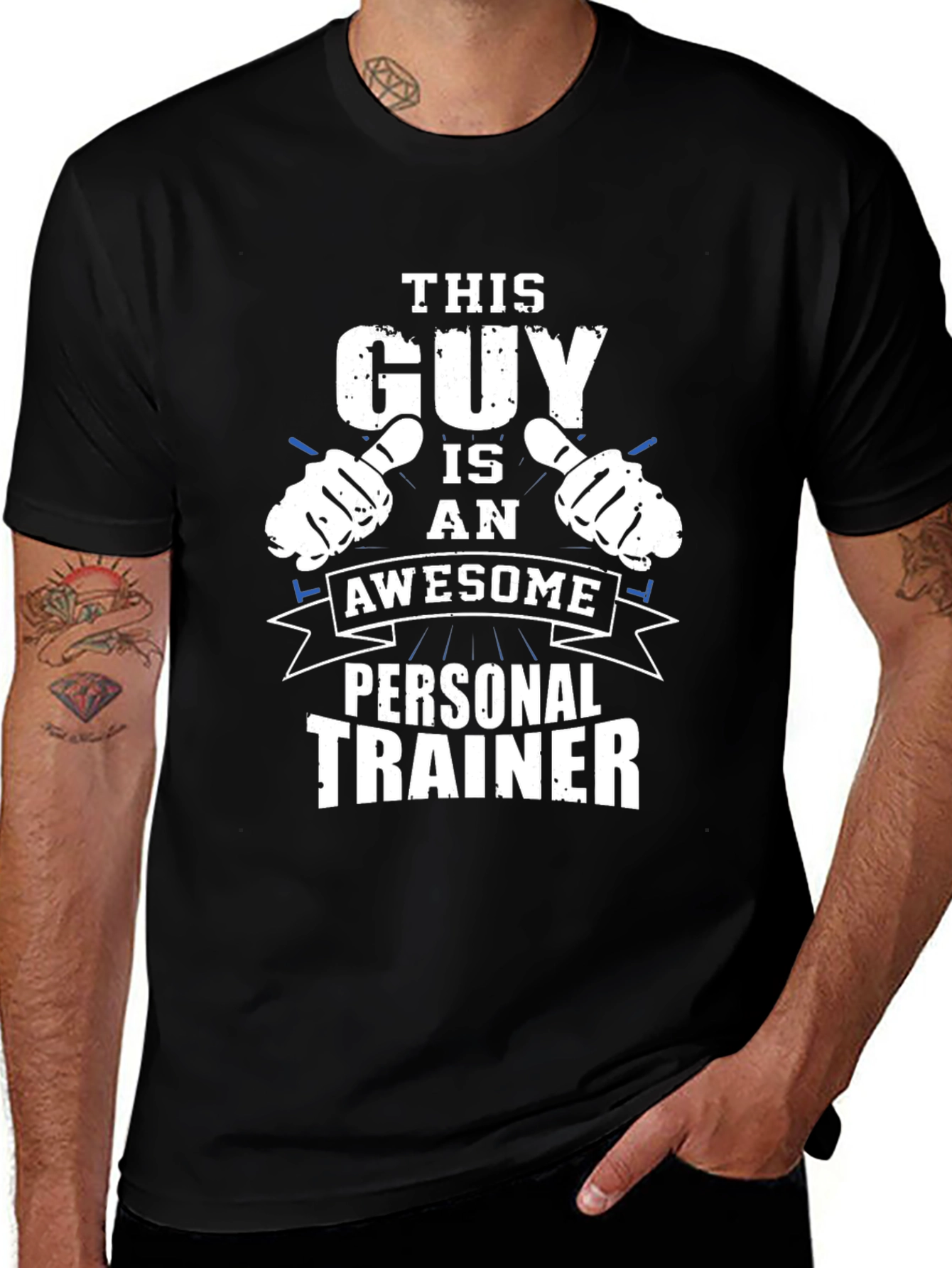 Variant 11 of Awesome Personal Trainer Black T-Shirt