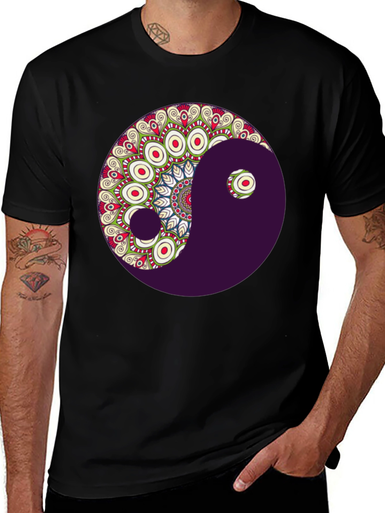 Variant 14 of Yin Yang Mandala Graphic Tee