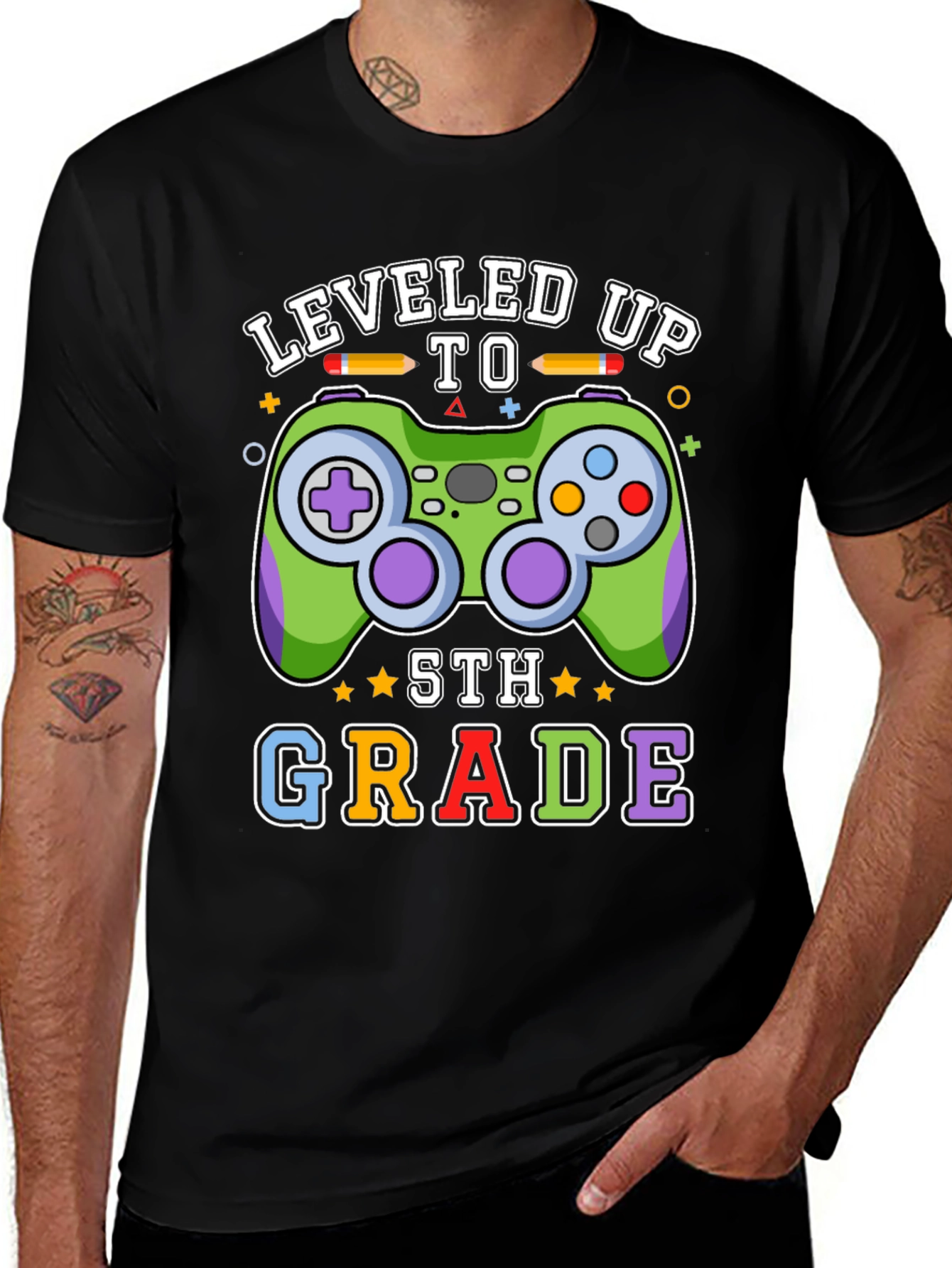 Leveled Up To 5th Grade Gaming T-Shirt