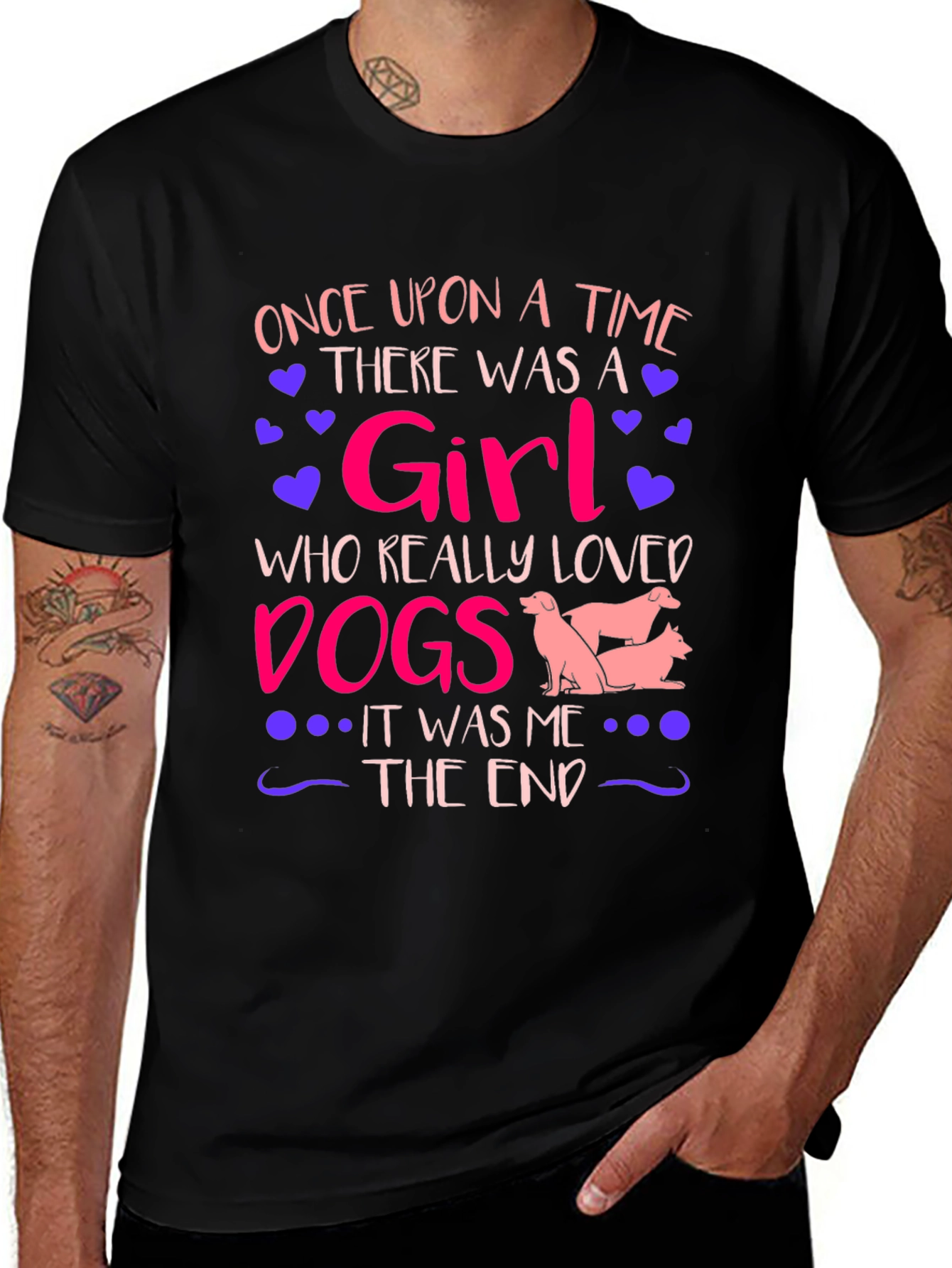 Variant 7 of Girl Who Loves Dogs T-Shirt - Cute Animal Lover Tee