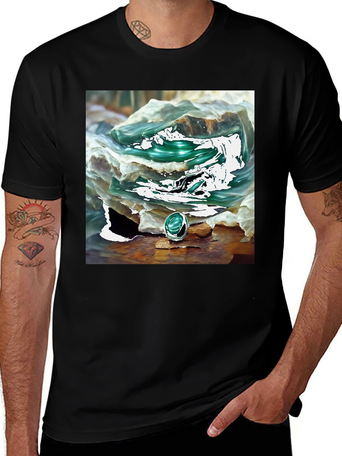 Variant 7 of Emerald Gemstone T-Shirt