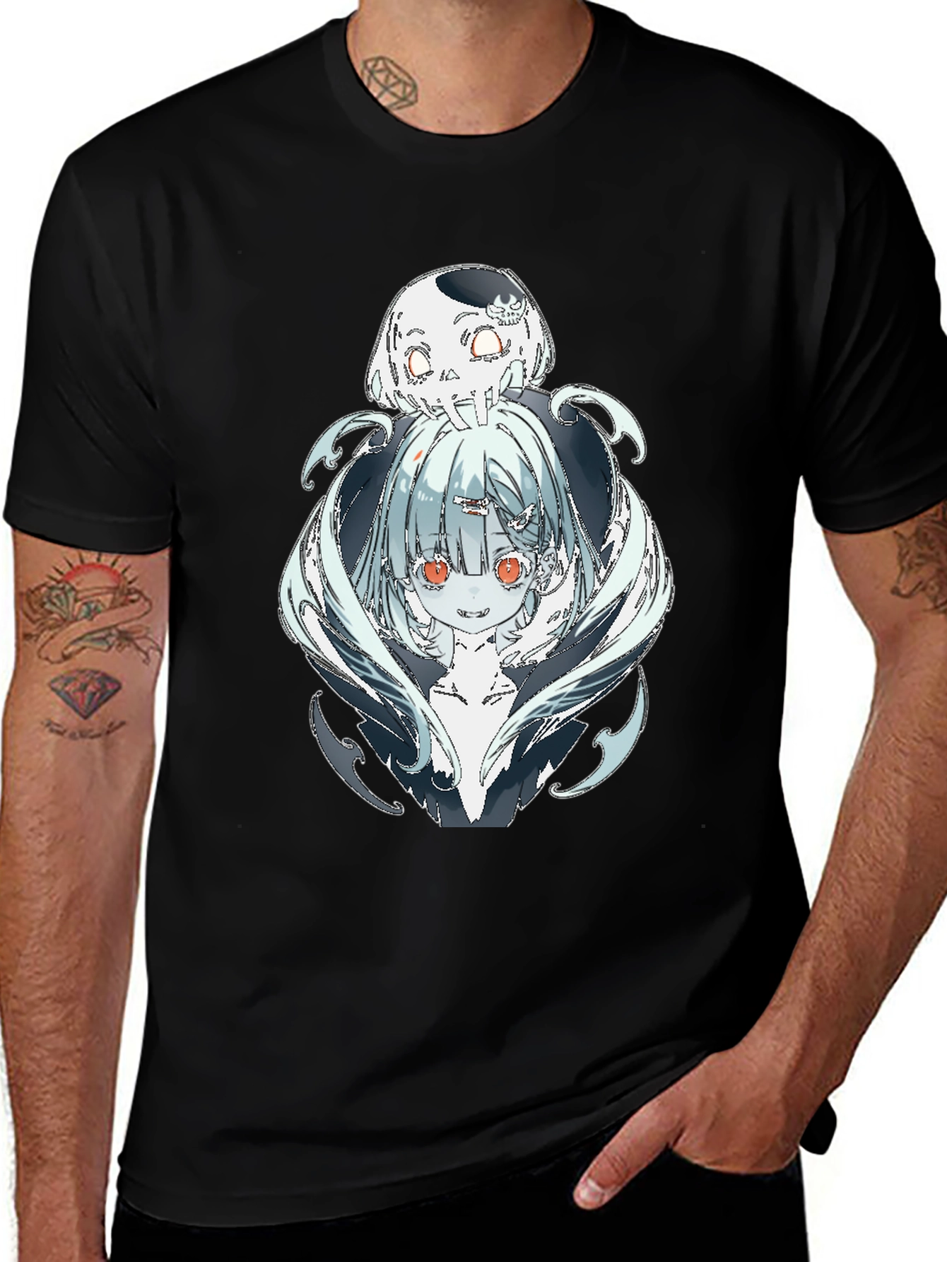Variant 15 of Anime Graphic Black T-Shirt - Death Character